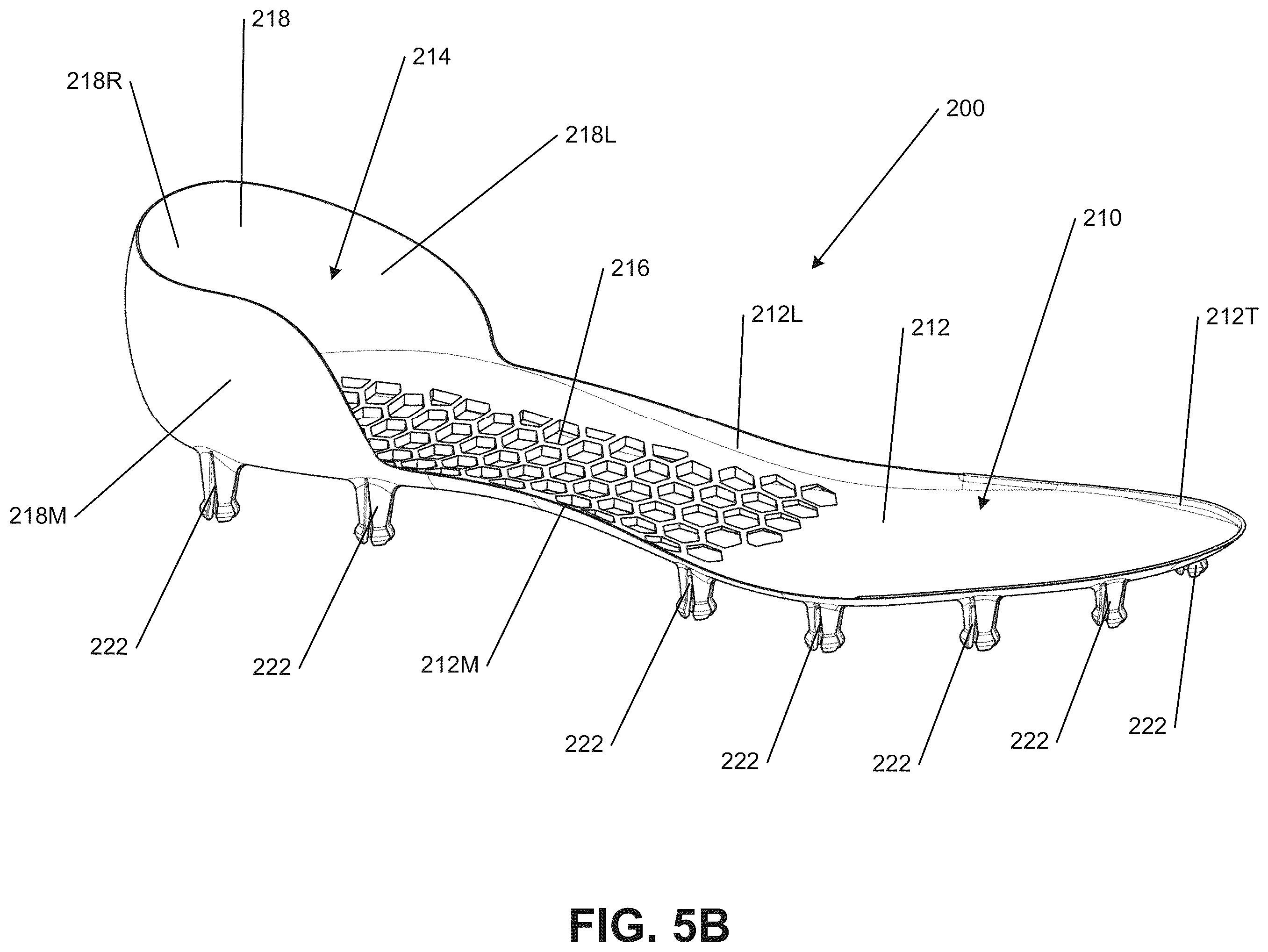 Patent US12564248 Figure 16 – Sole structures and articles of footwear having separate outsole and midsole components