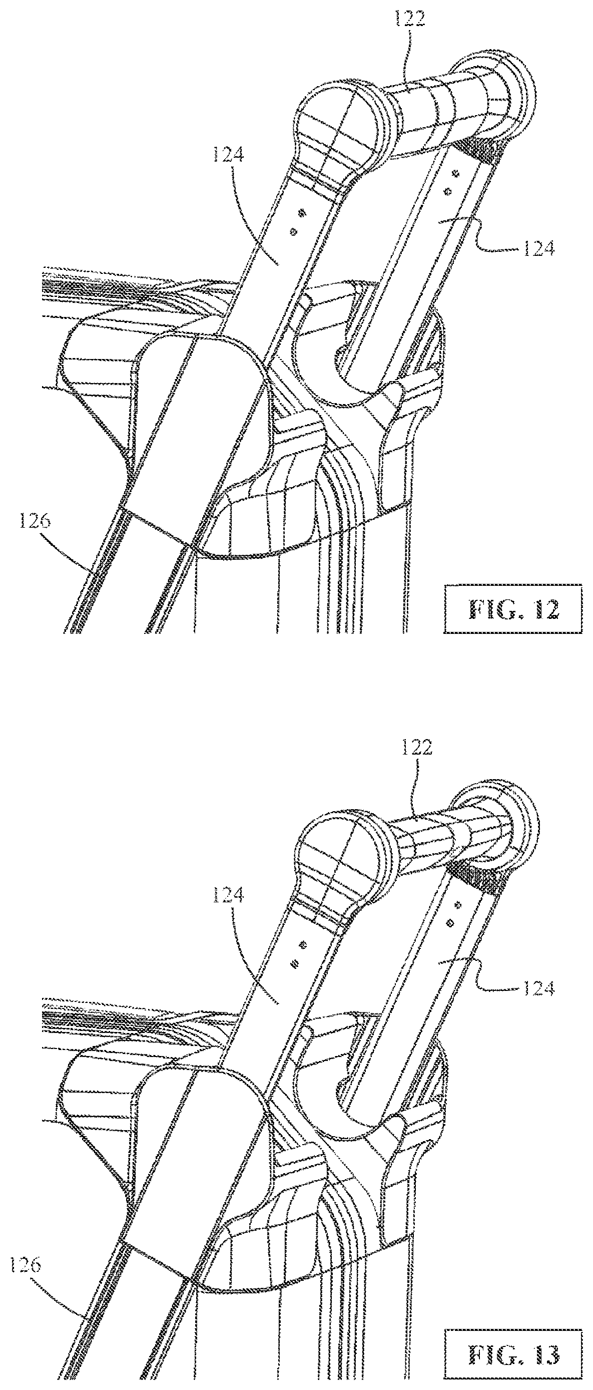 Patent US12564250 Figure 9 – Split handle, narrow rolling bag