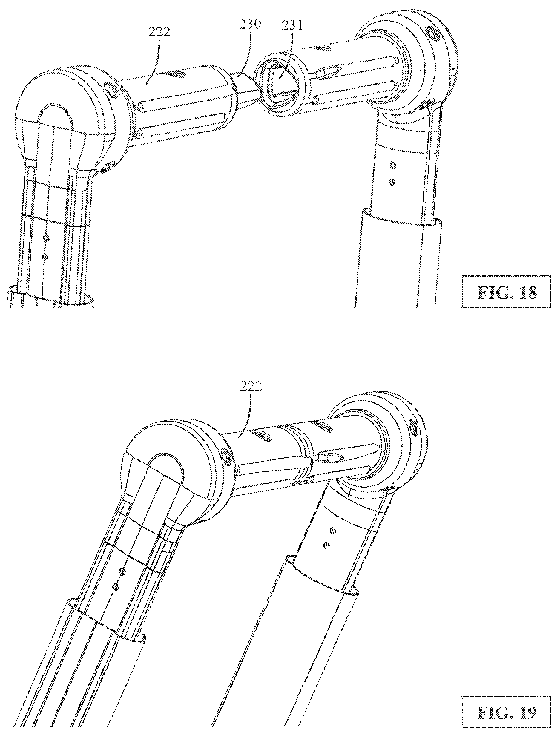 Patent US12564250 Figure 13 – Split handle, narrow rolling bag