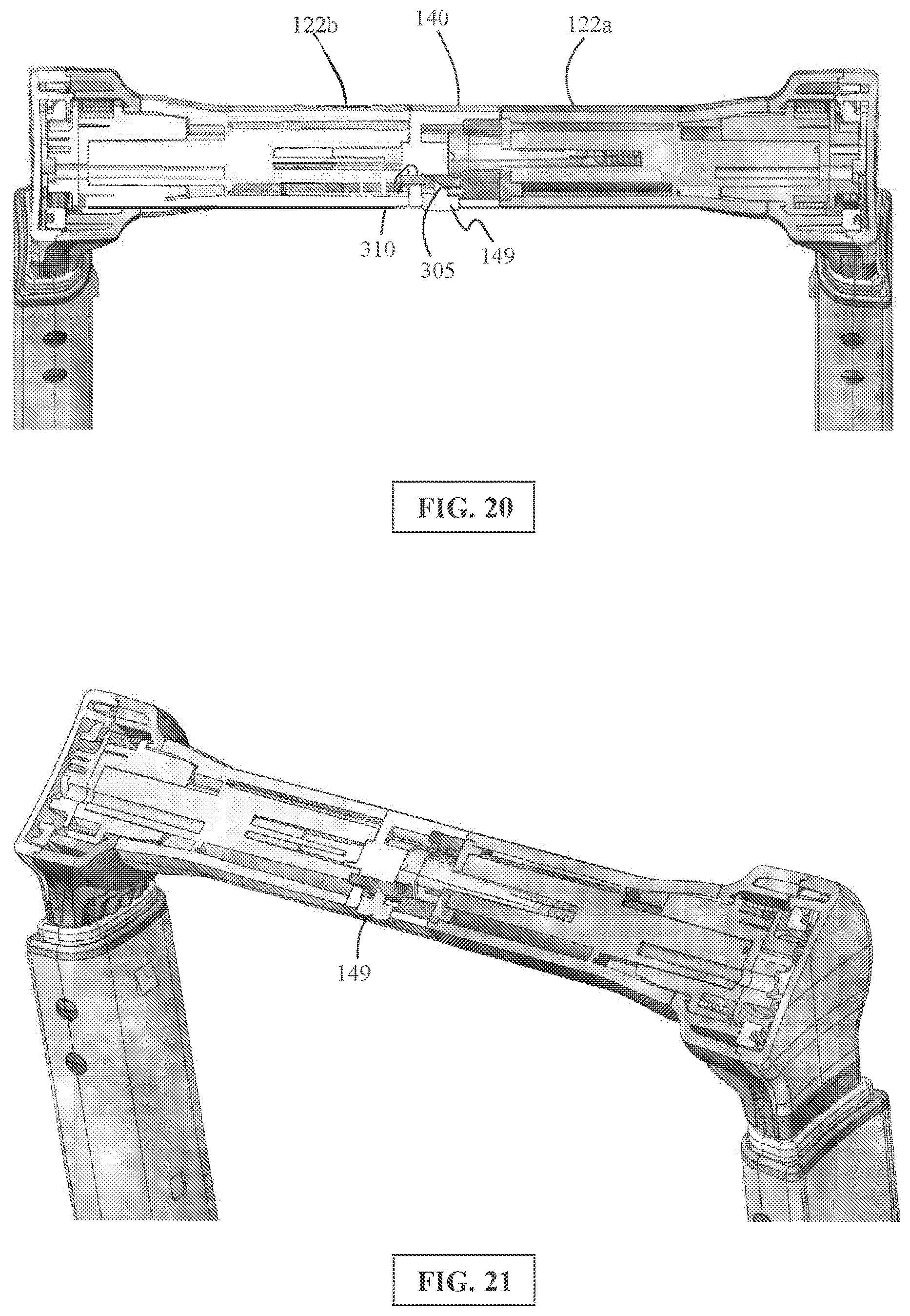 Patent US12564250 Figure 14 – Split handle, narrow rolling bag