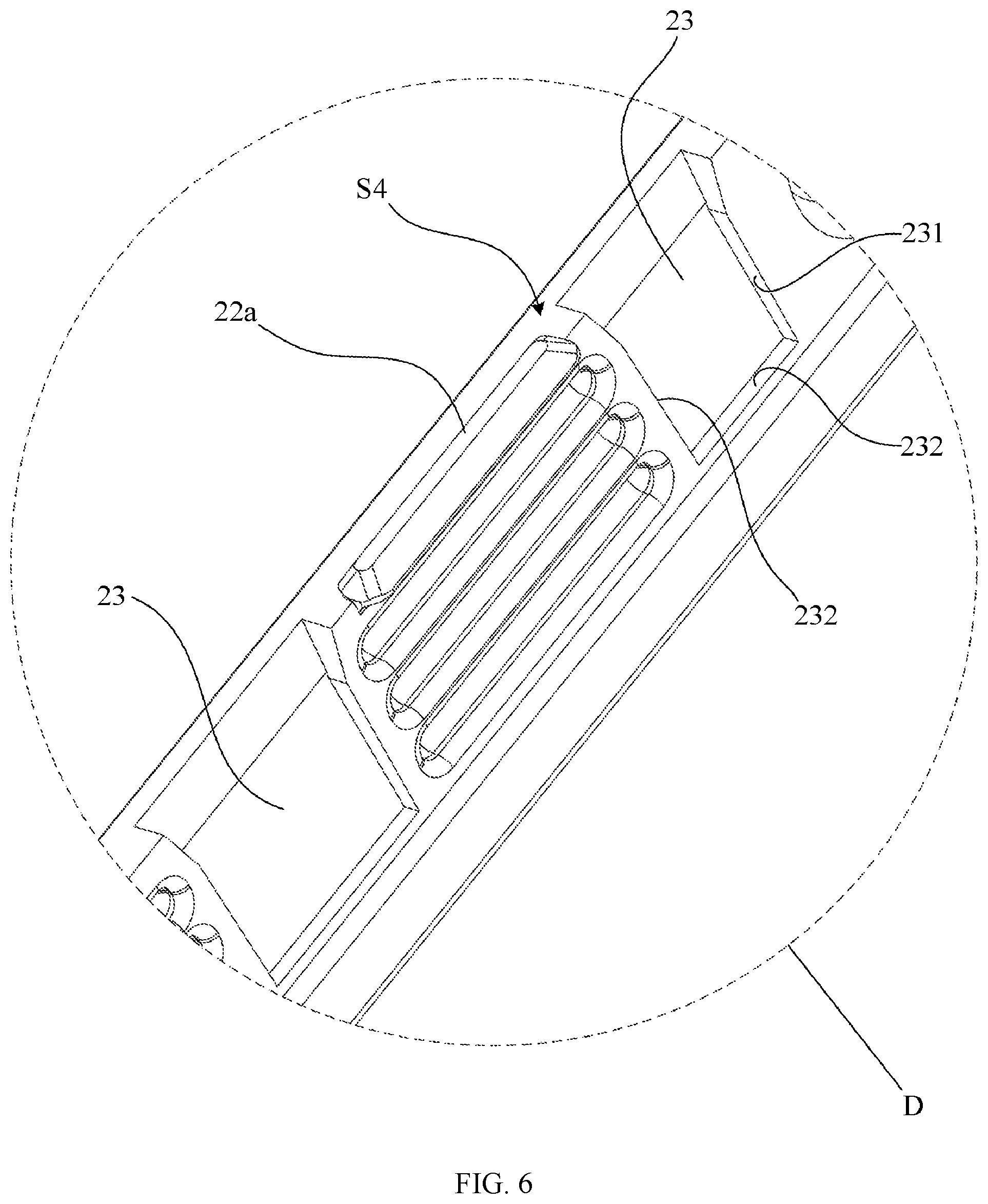 Patent US12564251 Figure 6 – One-piece structure of shell and film