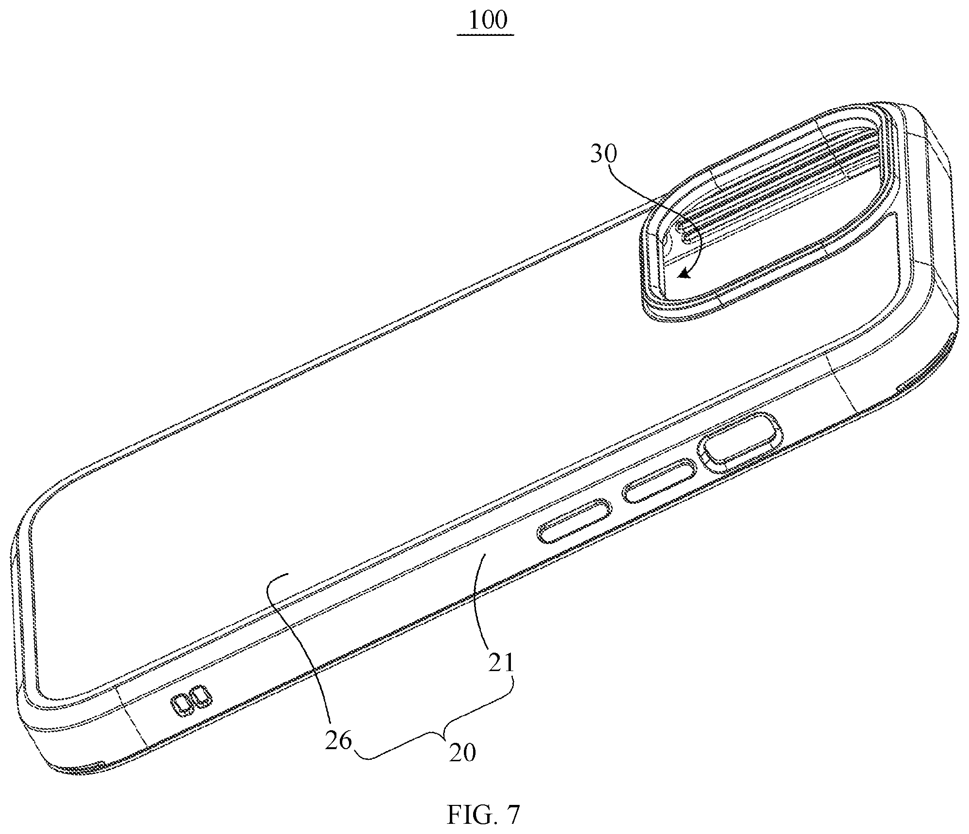 Patent US12564251 Figure 7 – One-piece structure of shell and film