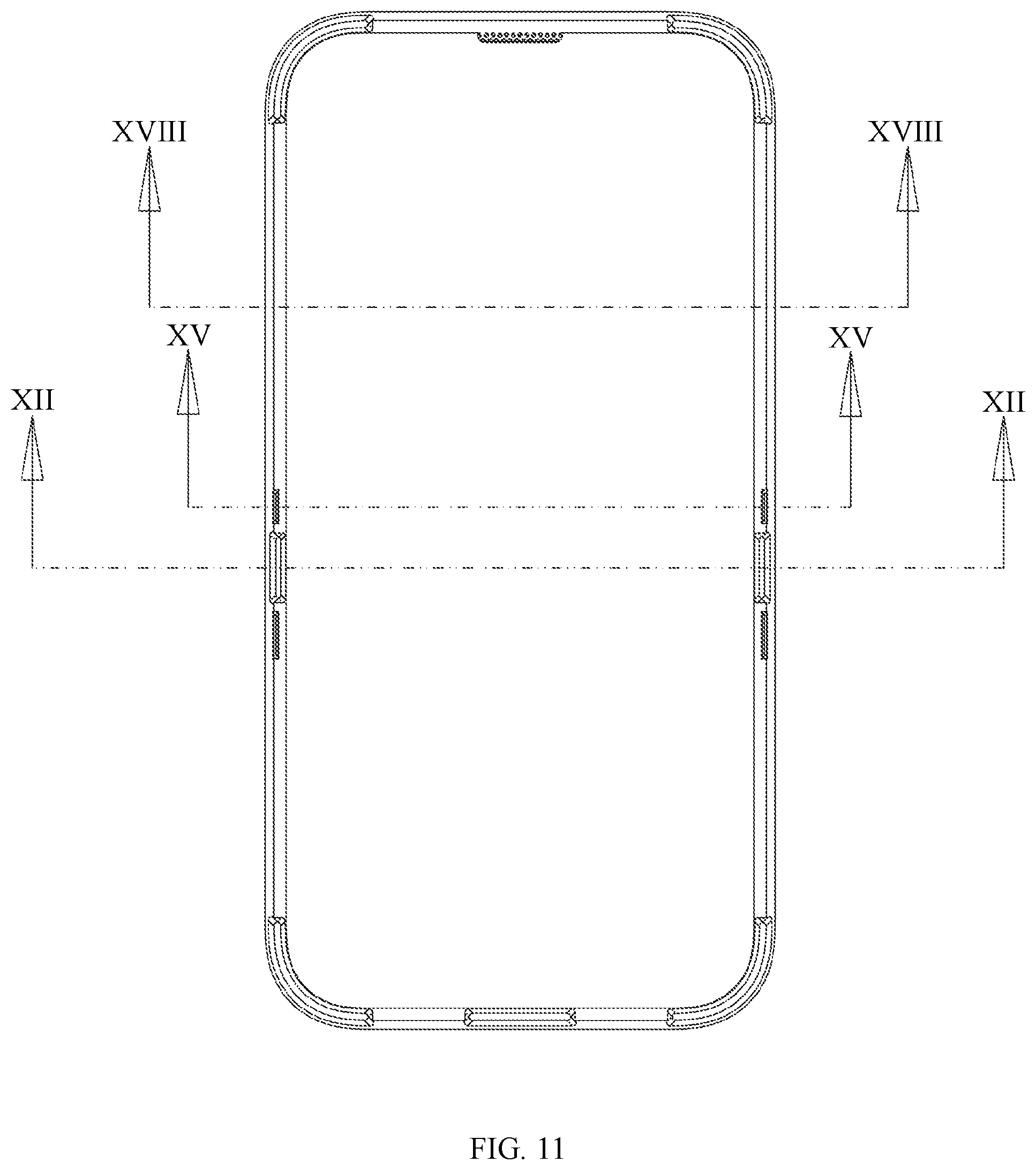 Patent US12564251 Figure 11 – One-piece structure of shell and film