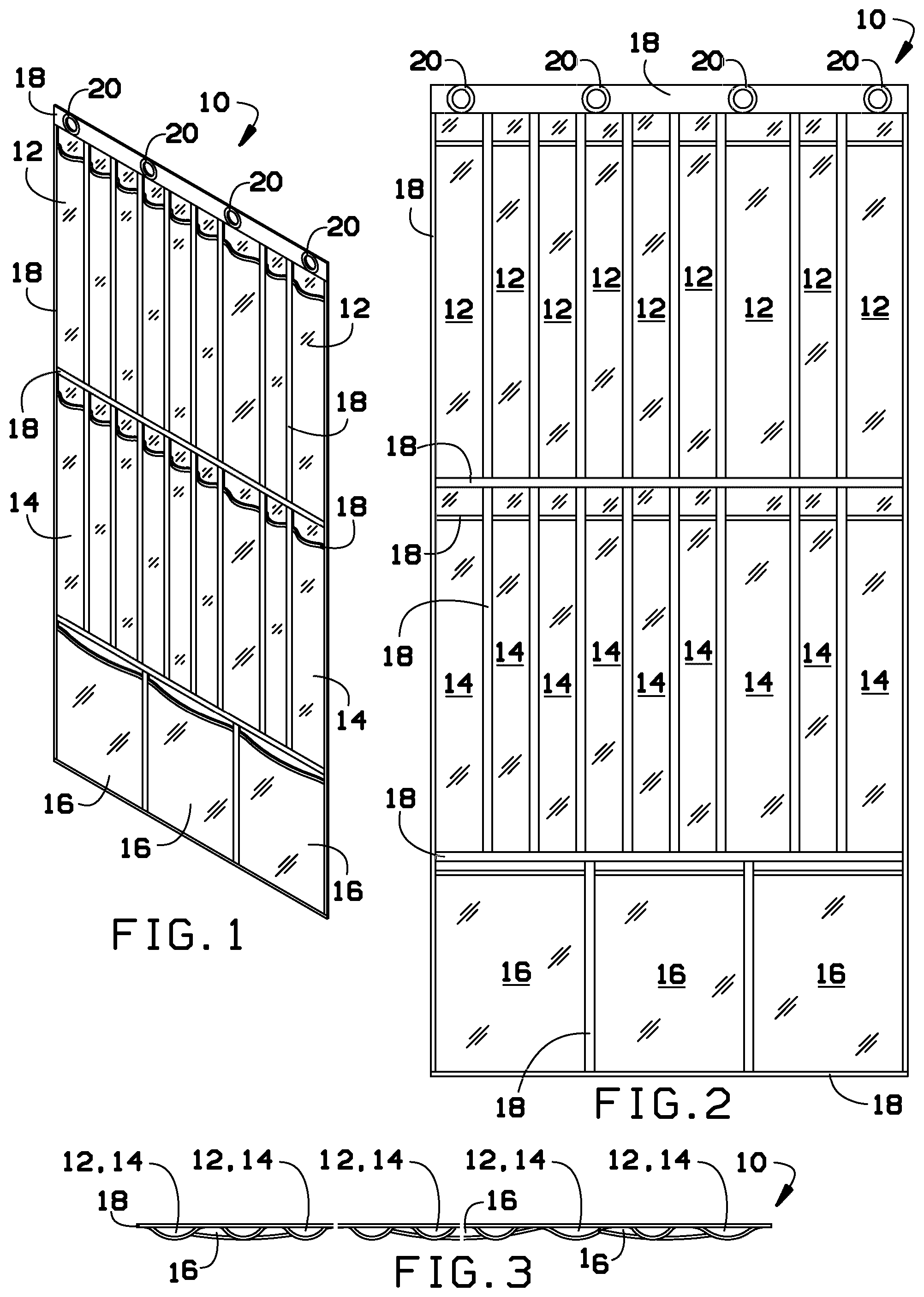 Patent US12564252 Figure 1 – Portable hanging knitting needle and accessory holder