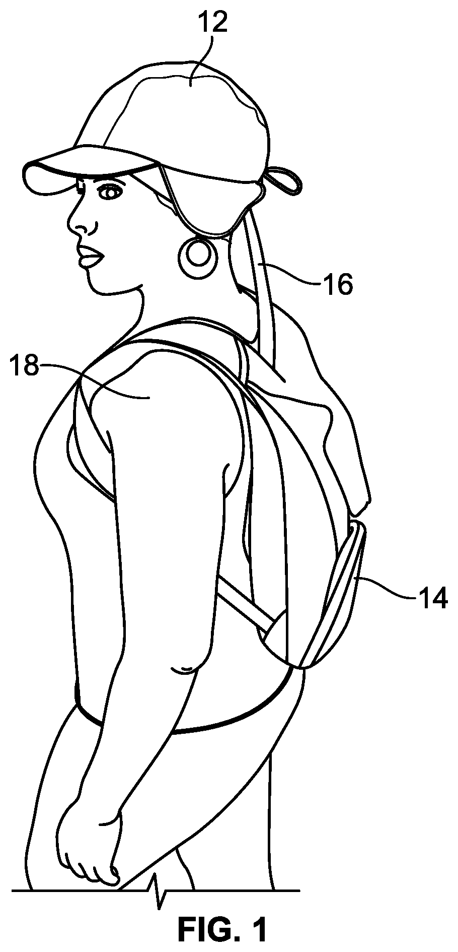 Patent US12564254 Figure 1 – Apparatus for hair cooling and dehumidification