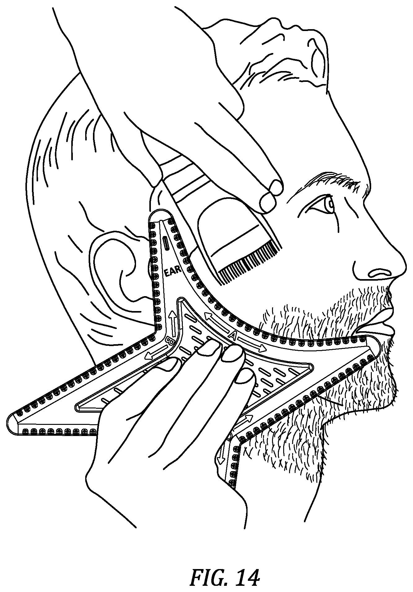 Patent US12564255 Figure 6 – Hair styling template
