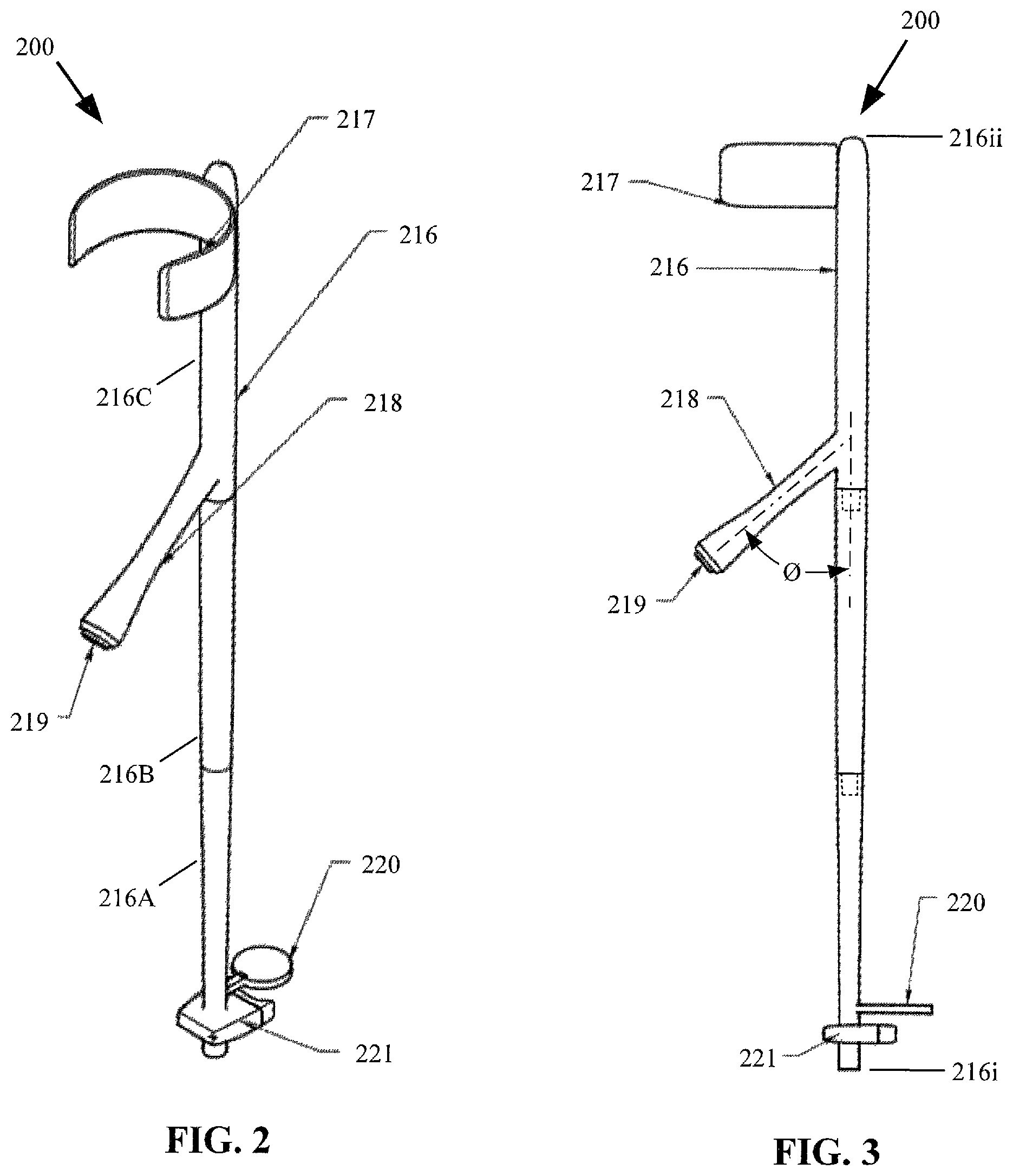 Patent US12564256 Figure 2 – Motorized toenail groomer configured to sit on top of a foot with long shaft and handle permitting ease of use by elderly and/or inflexible users