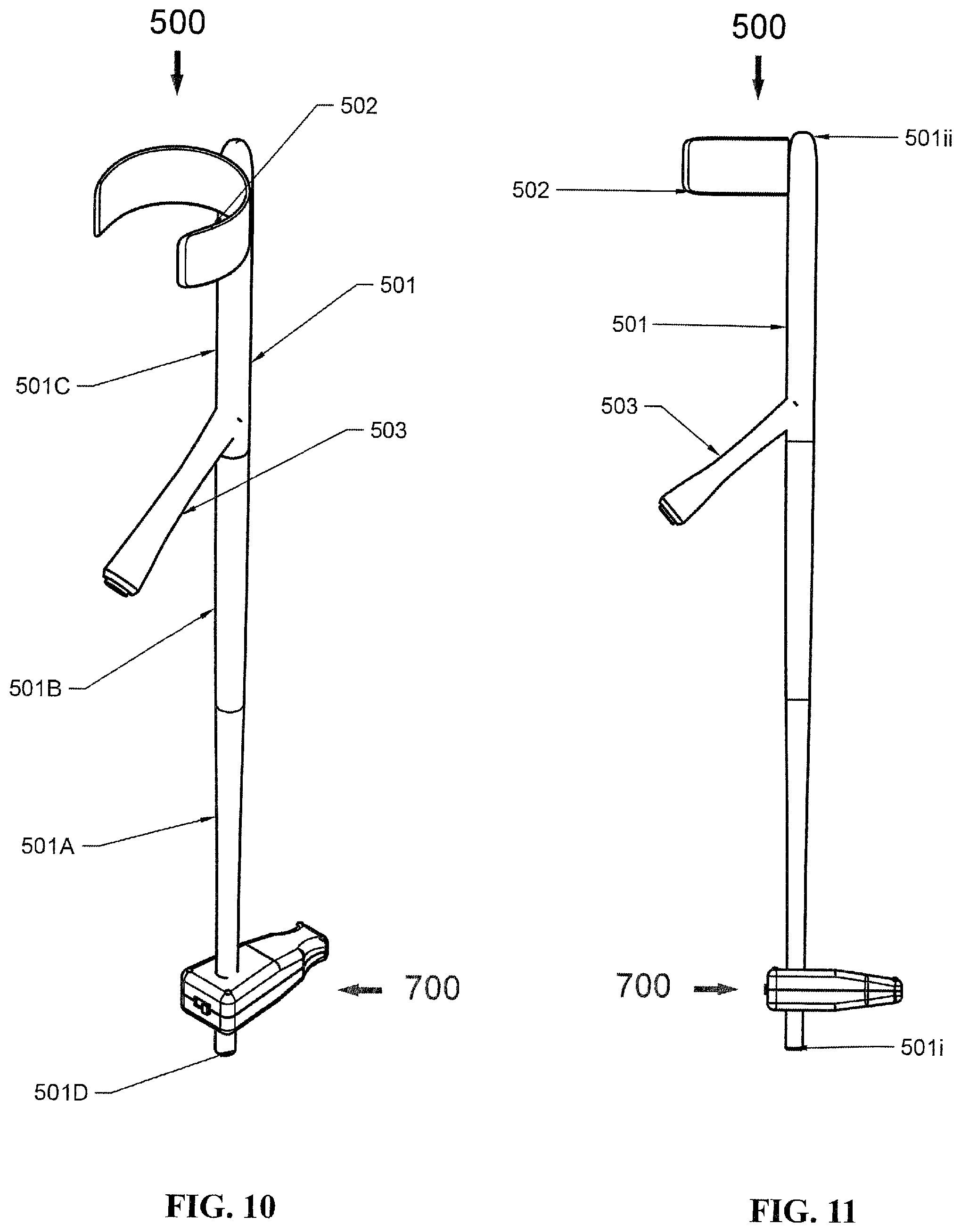 Patent US12564256 Figure 8 – Motorized toenail groomer configured to sit on top of a foot with long shaft and handle permitting ease of use by elderly and/or inflexible users