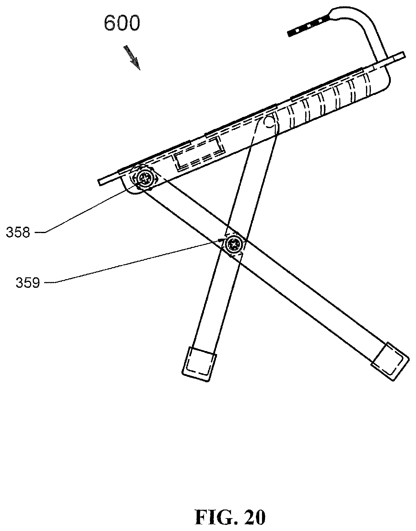Patent US12564256 Figure 15 – Motorized toenail groomer configured to sit on top of a foot with long shaft and handle permitting ease of use by elderly and/or inflexible users