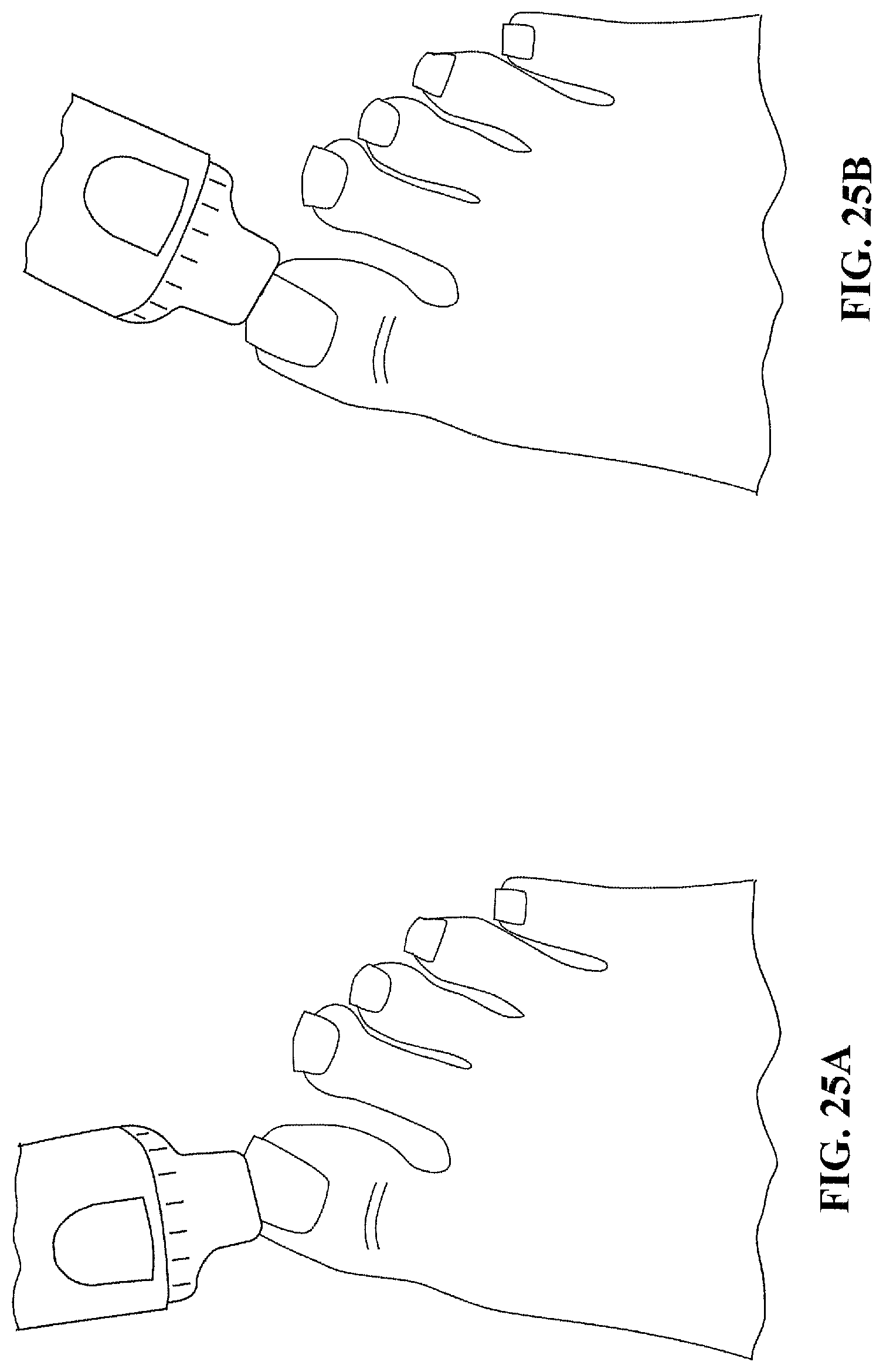 Patent US12564256 Figure 20 – Motorized toenail groomer configured to sit on top of a foot with long shaft and handle permitting ease of use by elderly and/or inflexible users