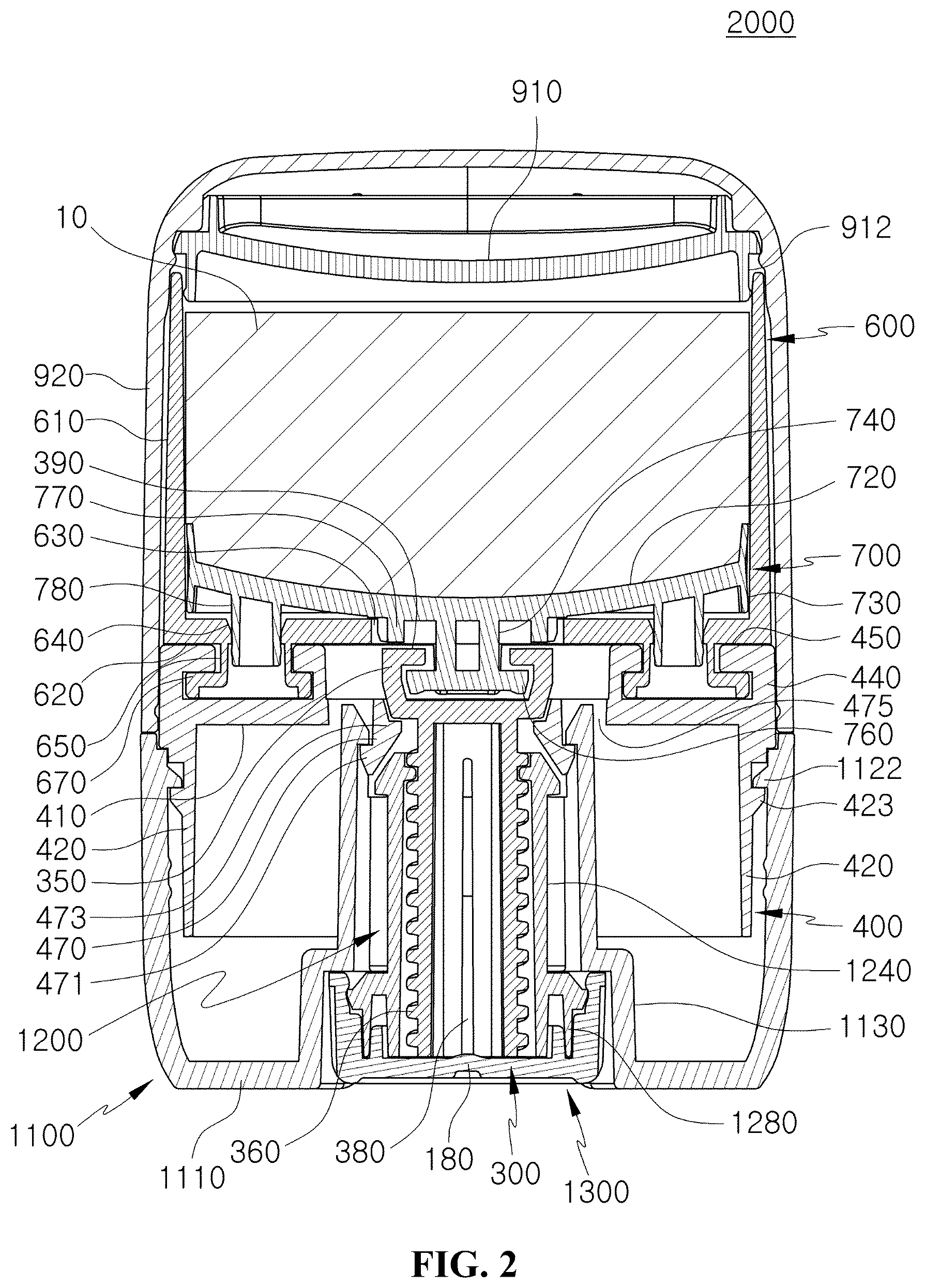 Patent US12564257 Figure 3 – Refill unit for sunscreen and refillable stick container having the same