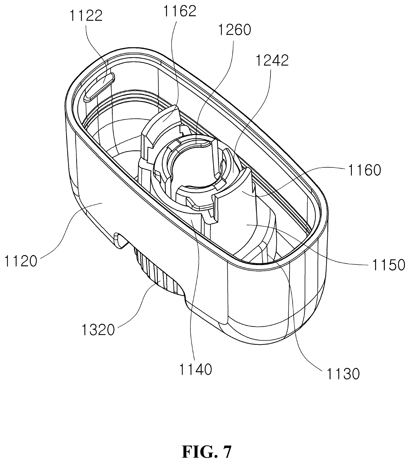 Patent US12564257 Figure 10 – Refill unit for sunscreen and refillable stick container having the same