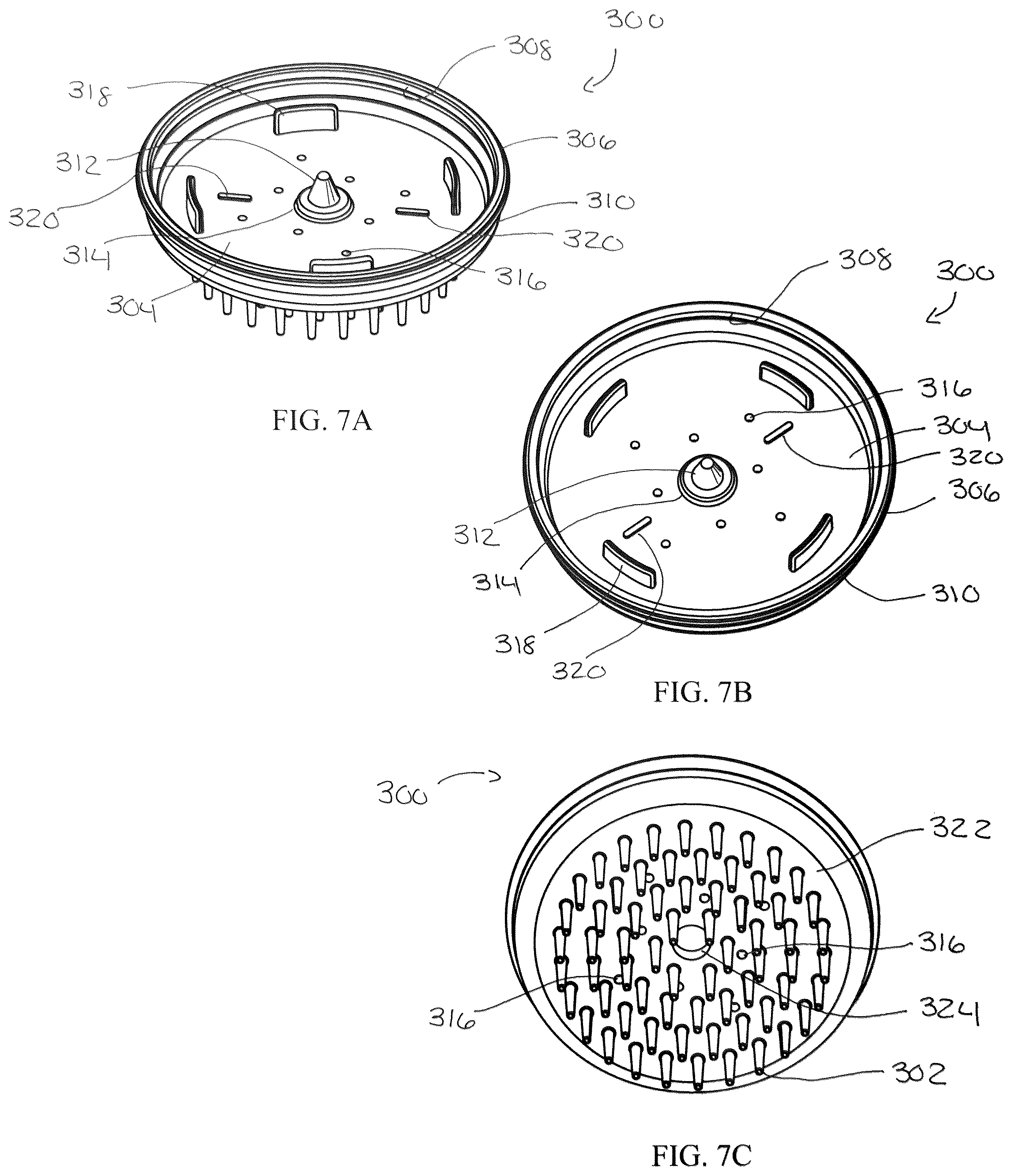 Patent US12564259 Figure 7 – Brush for applying a cleansing powder