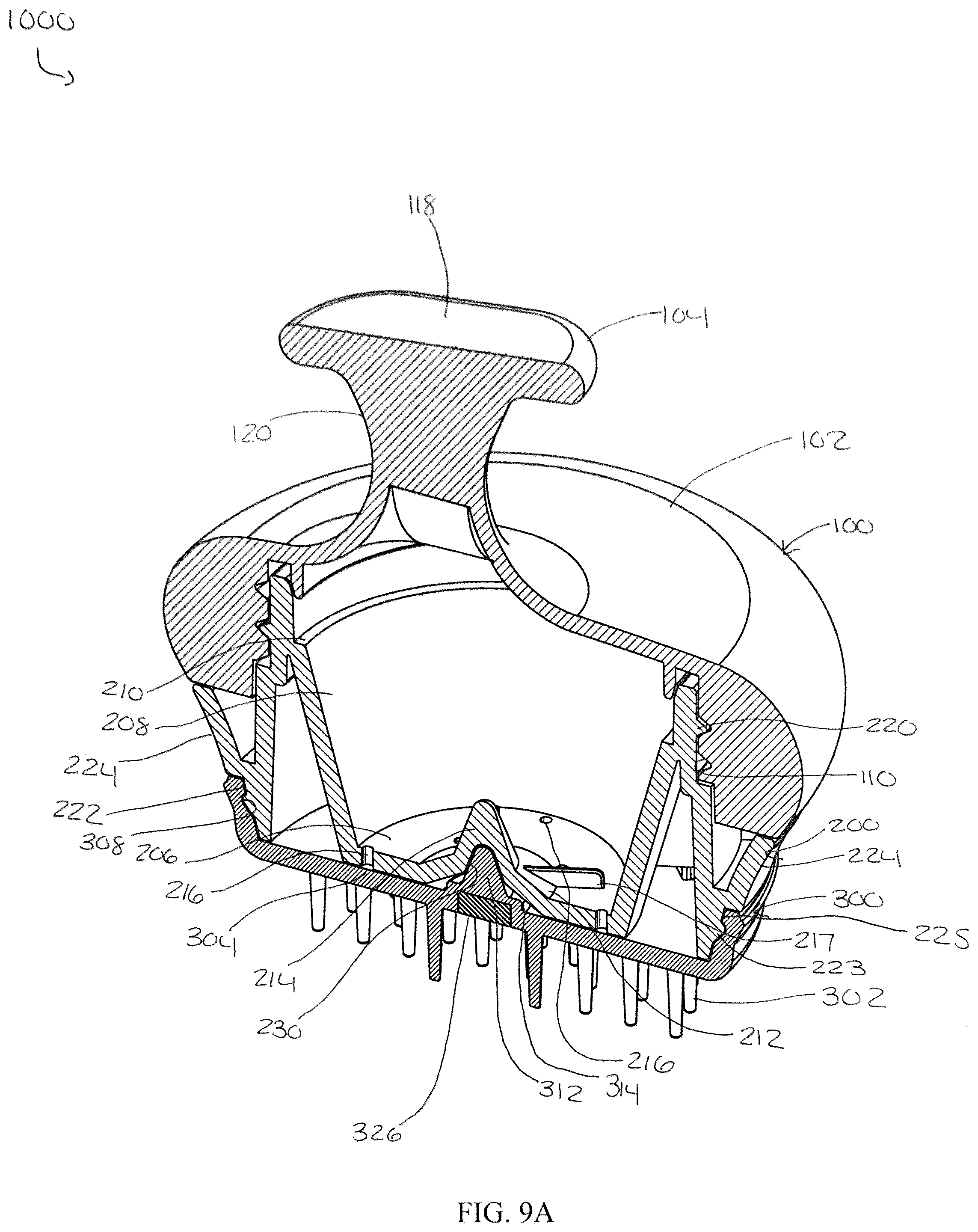 Patent US12564259 Figure 9 – Brush for applying a cleansing powder