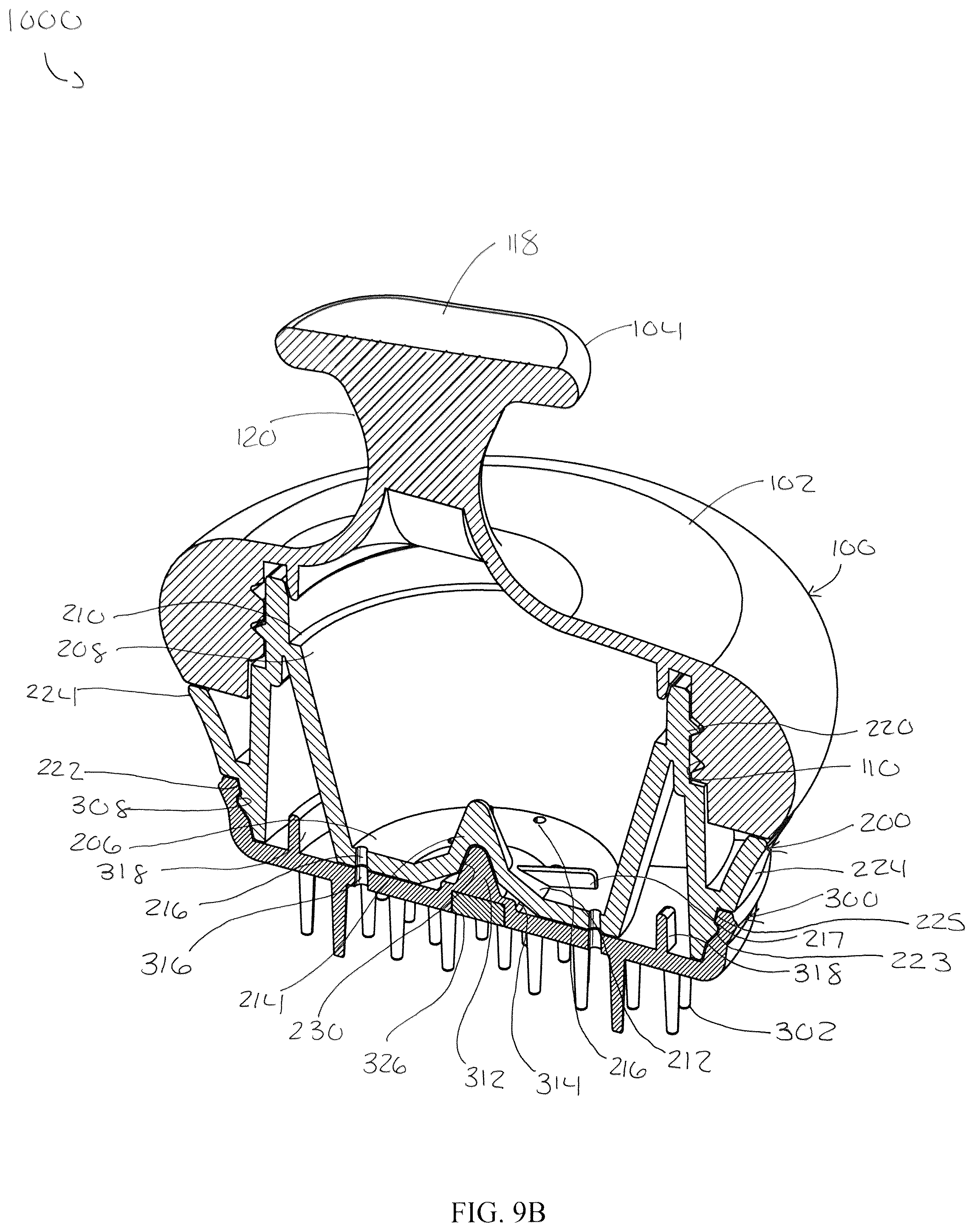 Patent US12564259 Figure 10 – Brush for applying a cleansing powder