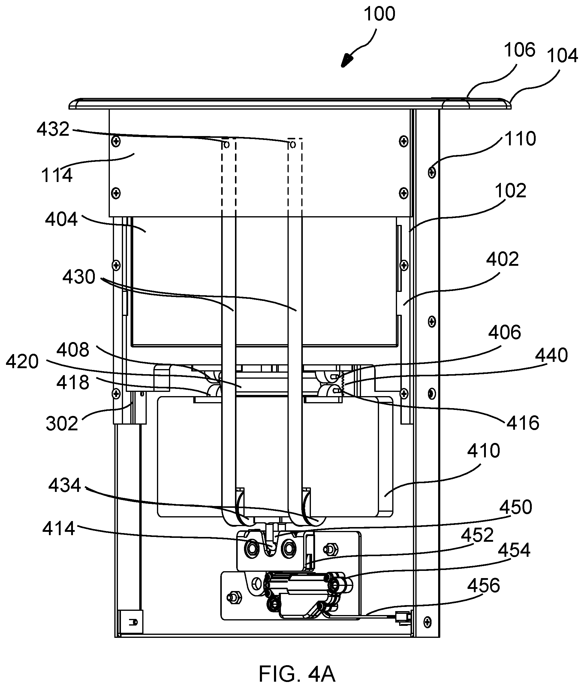 Patent US12564260 Figure 4 – Pop-up display