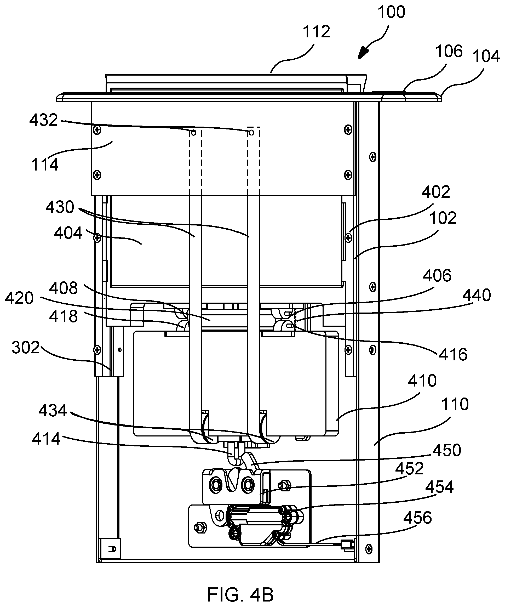 Patent US12564260 Figure 5 – Pop-up display