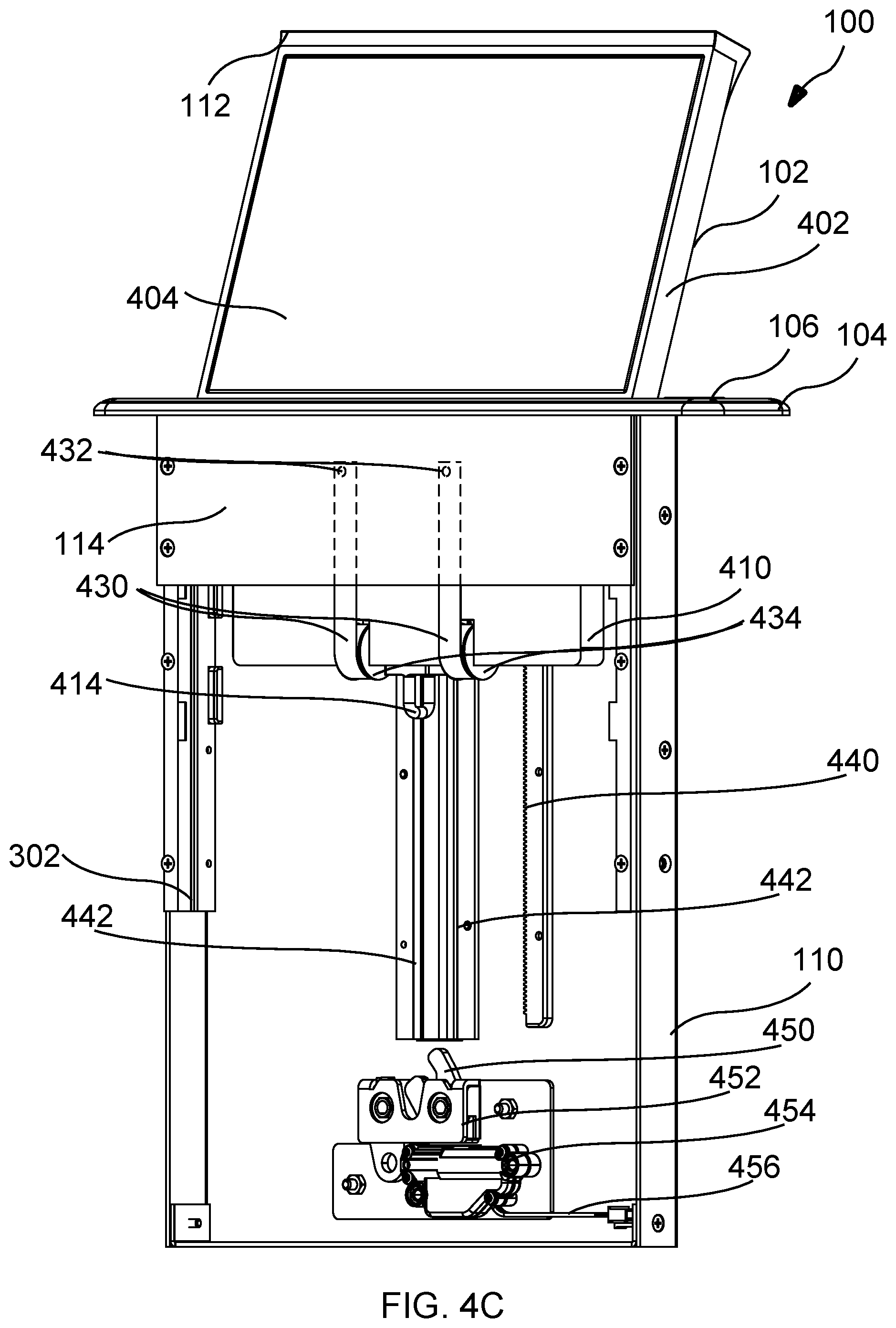 Patent US12564260 Figure 6 – Pop-up display