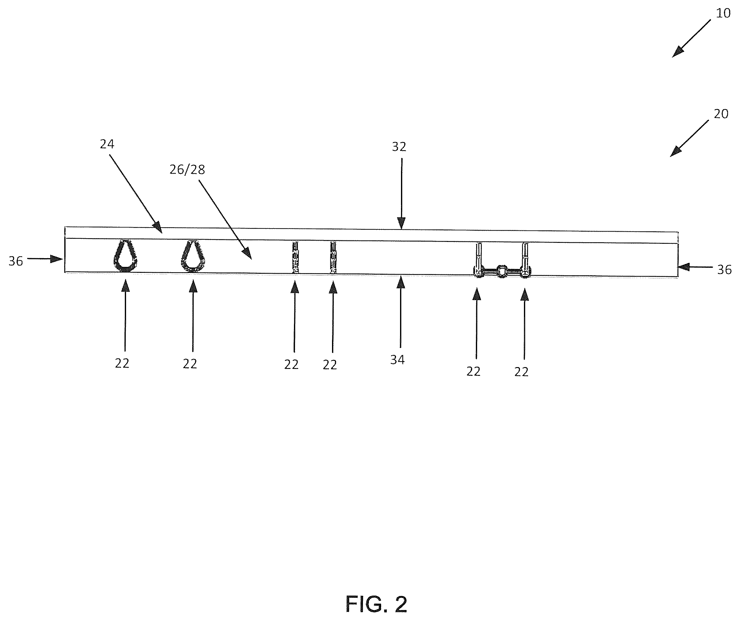 Patent US12564262 Figure 2 – Object hanging system and method