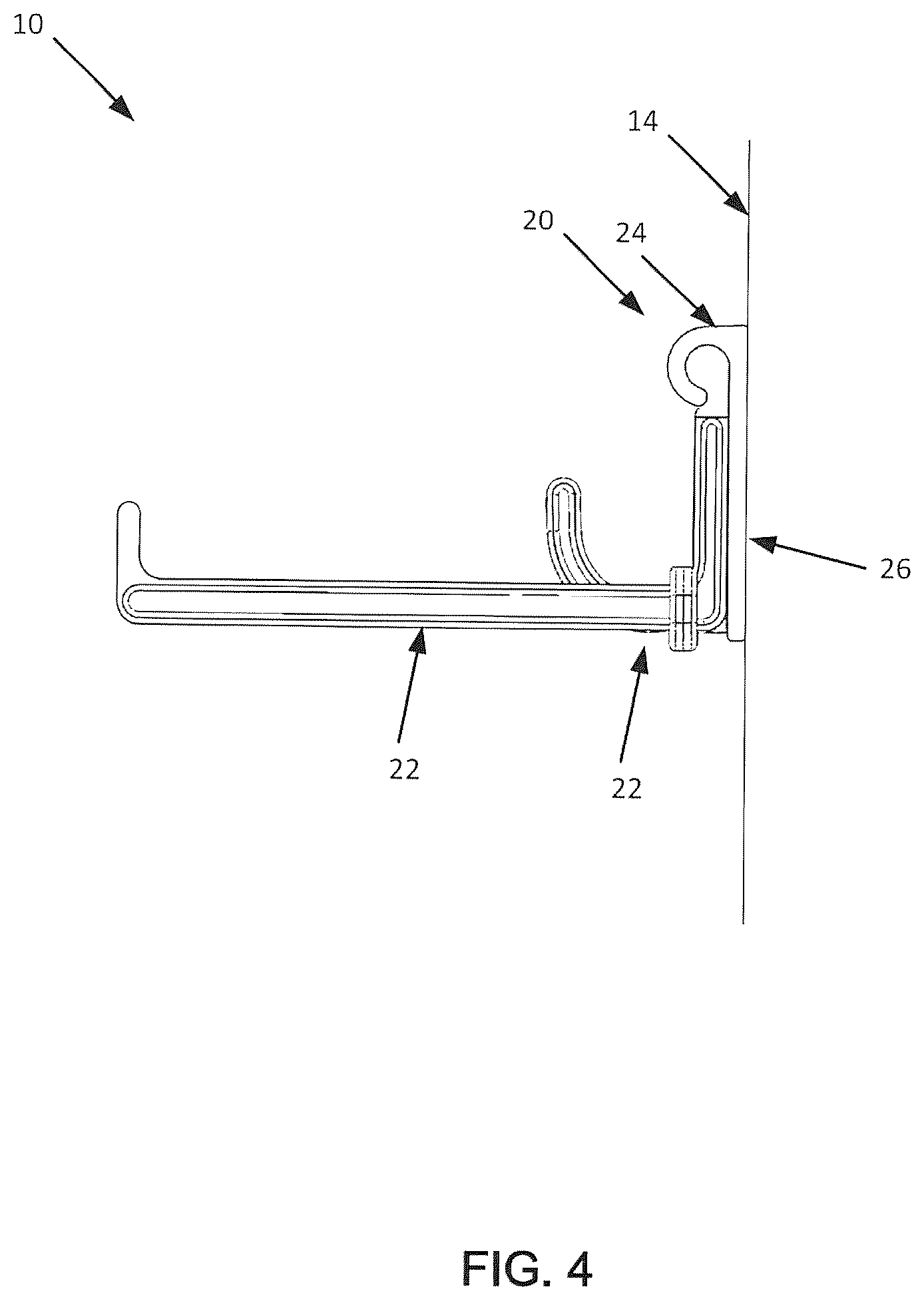 Patent US12564262 Figure 4 – Object hanging system and method