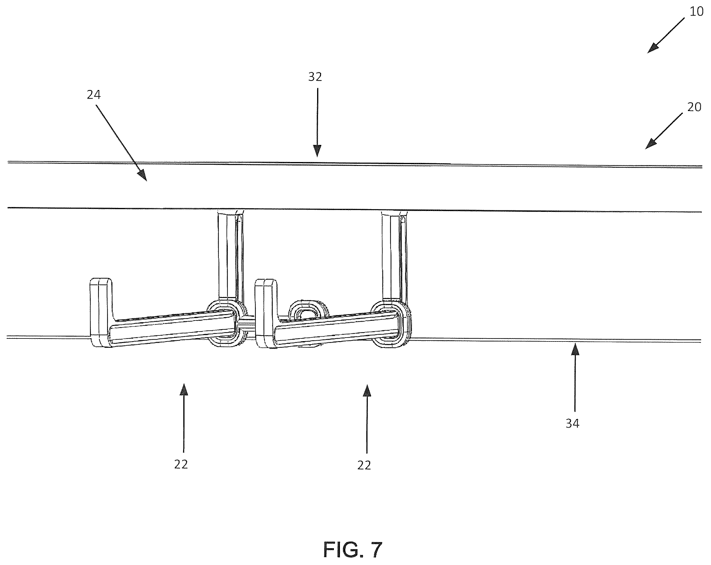 Patent US12564262 Figure 7 – Object hanging system and method