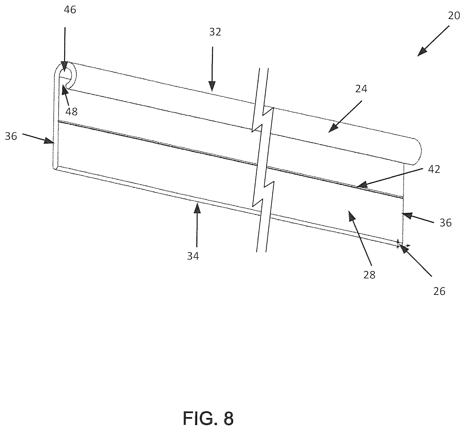 Patent US12564262 Figure 8 – Object hanging system and method