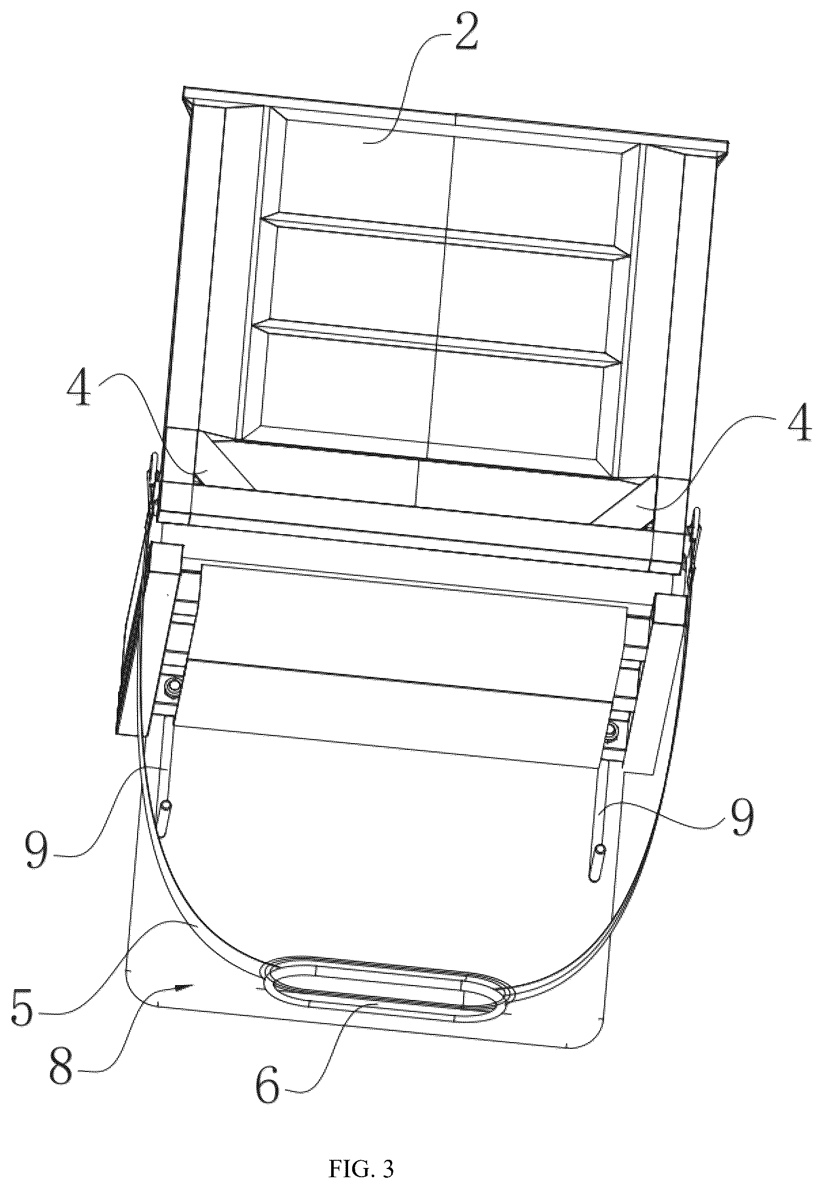 Patent US12564263 Figure 3 – Stadium seat cushion