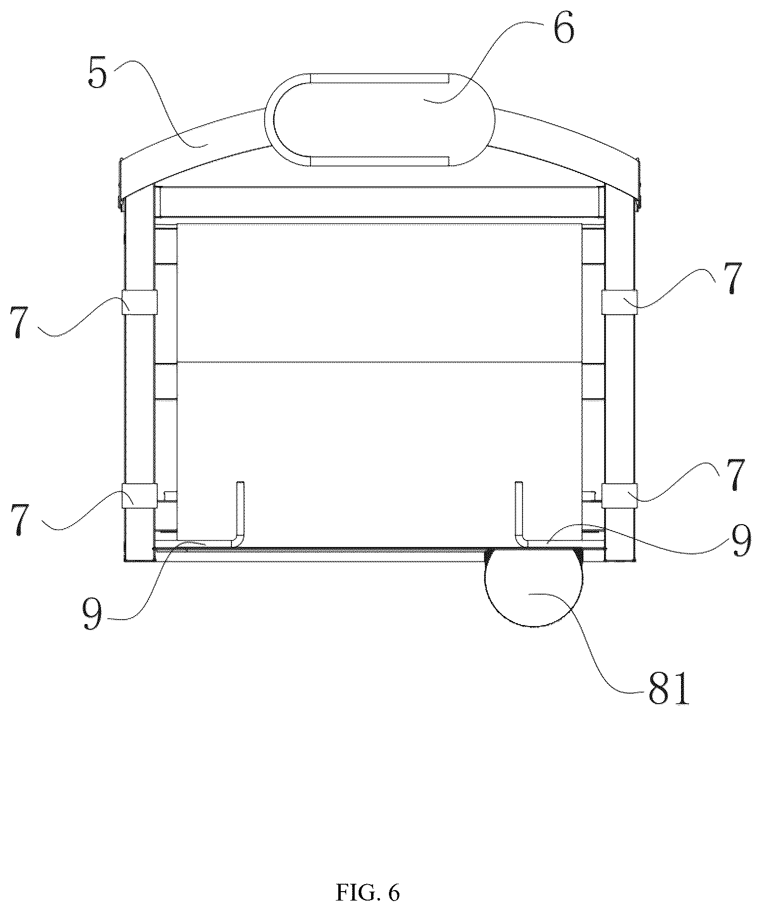 Patent US12564263 Figure 6 – Stadium seat cushion