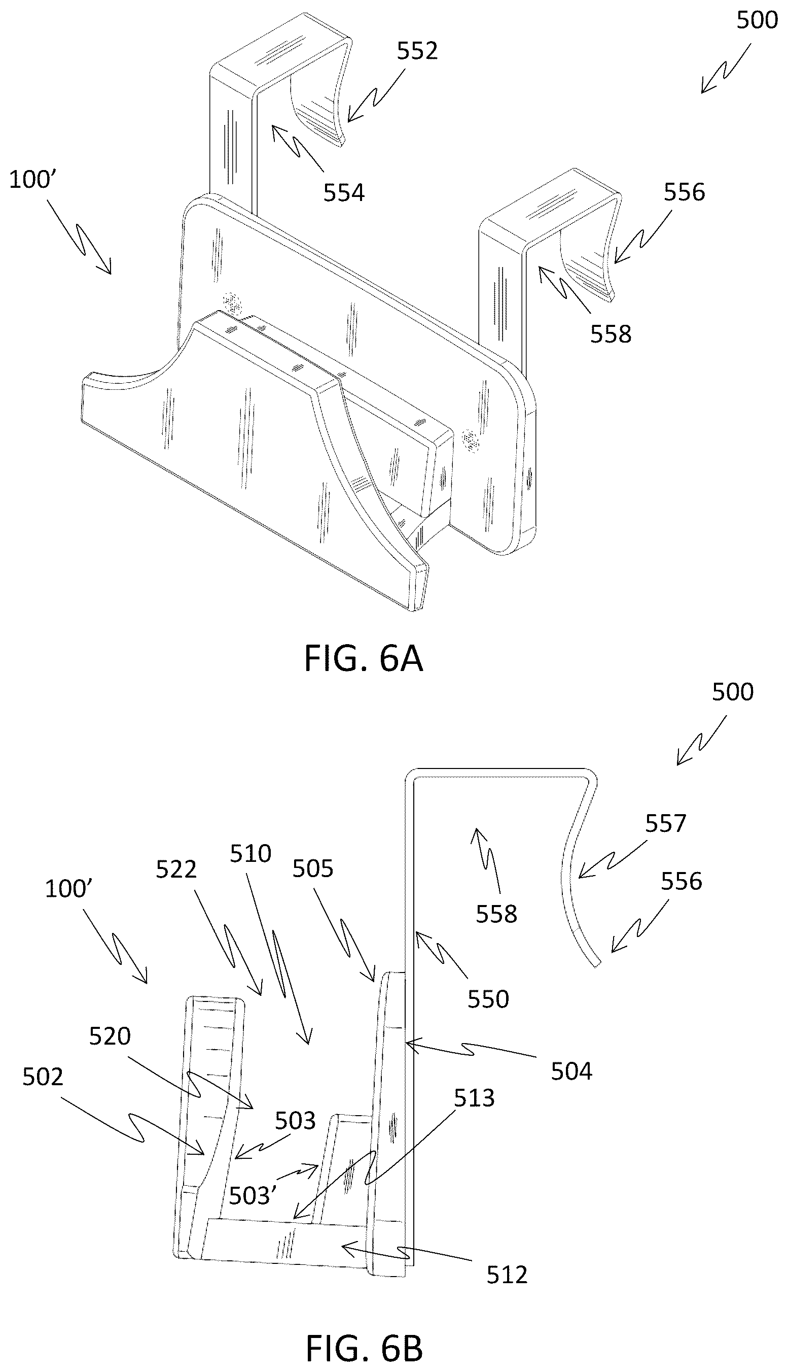 Patent US12564265 Figure 7 – Universal back of chair hanger