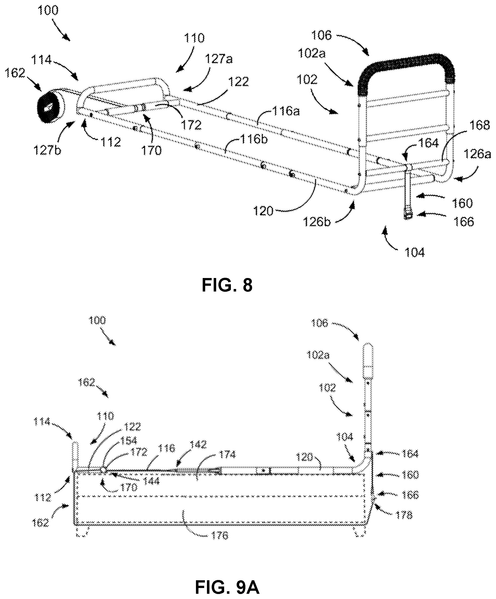 Patent US12564269 Figure 12 – Bed rail assembly