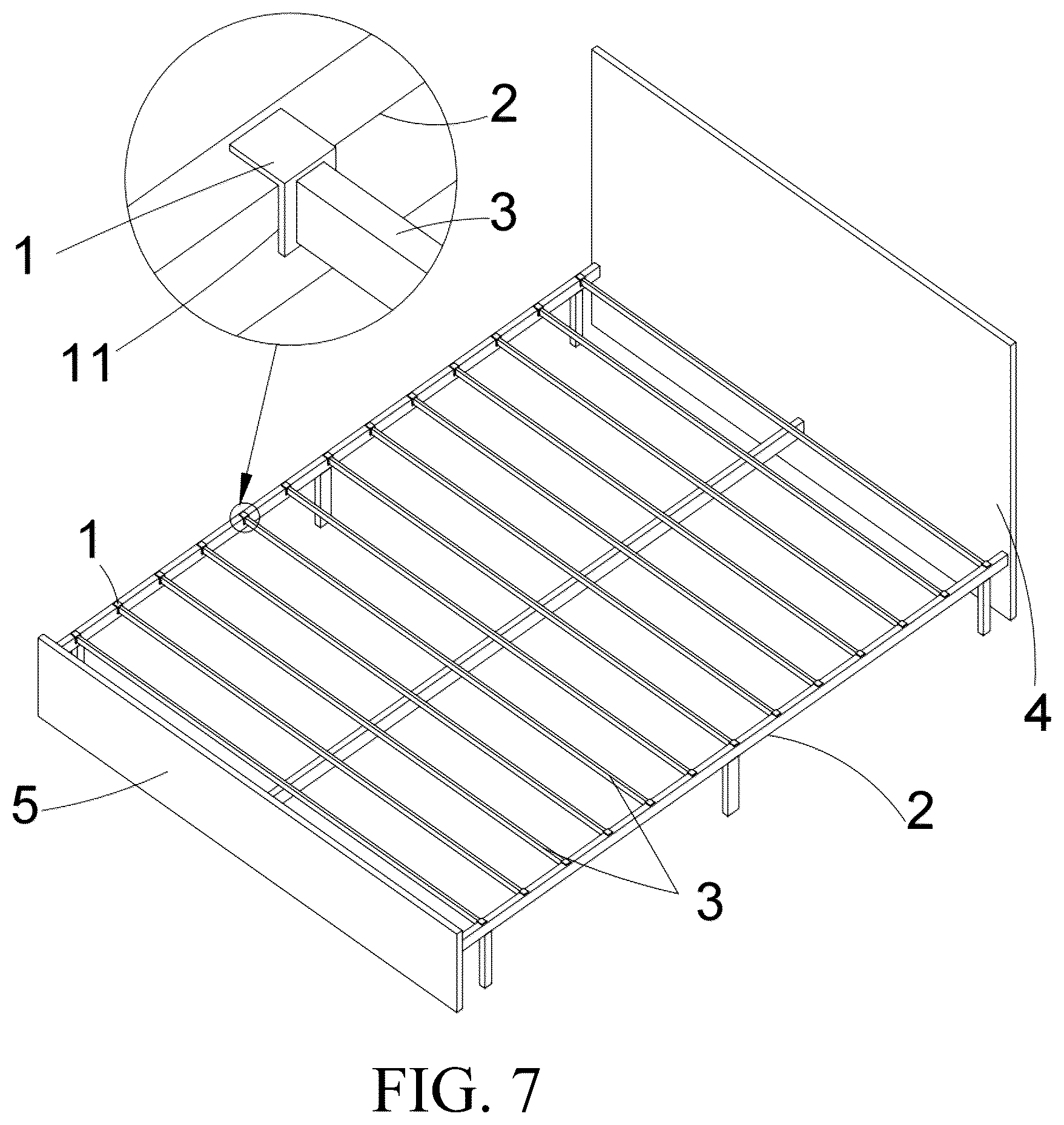 Patent US12564270 Figure 5 – Bushing and bed frame