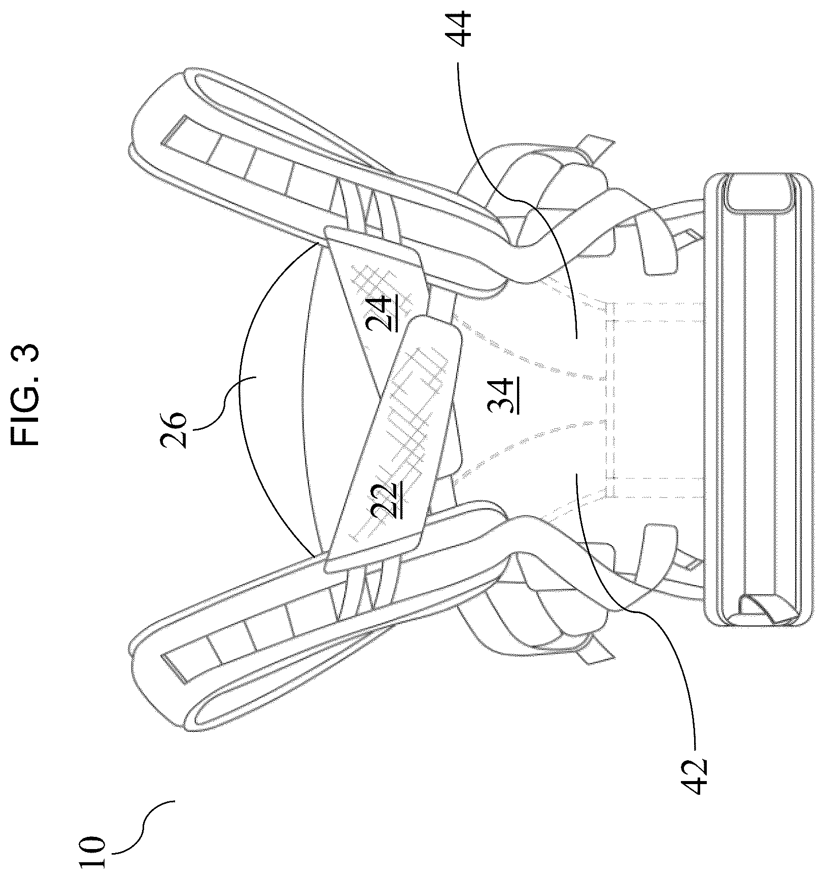 Patent US12564276 Figure 3 – Baby carrier system