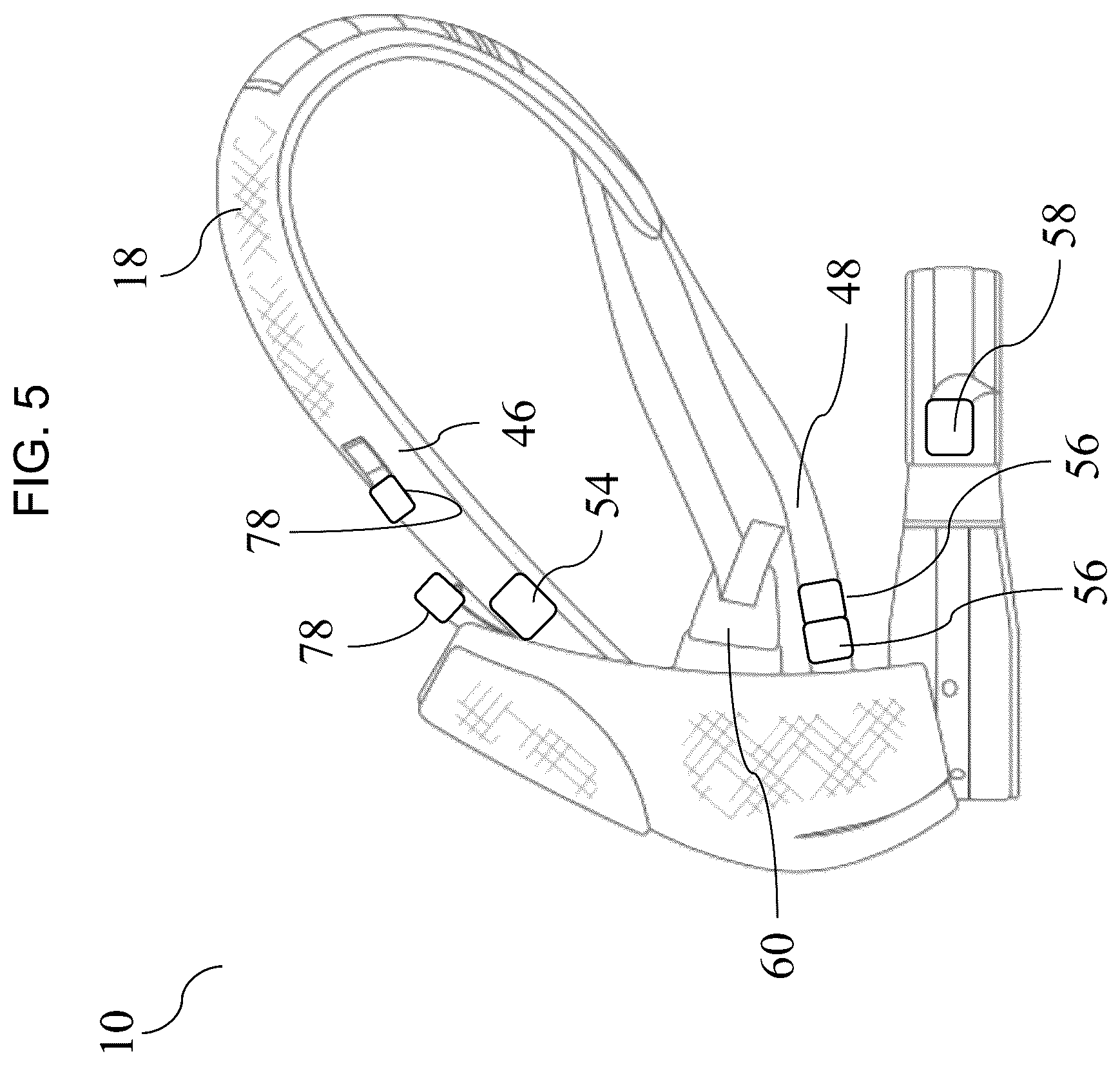 Patent US12564276 Figure 5 – Baby carrier system