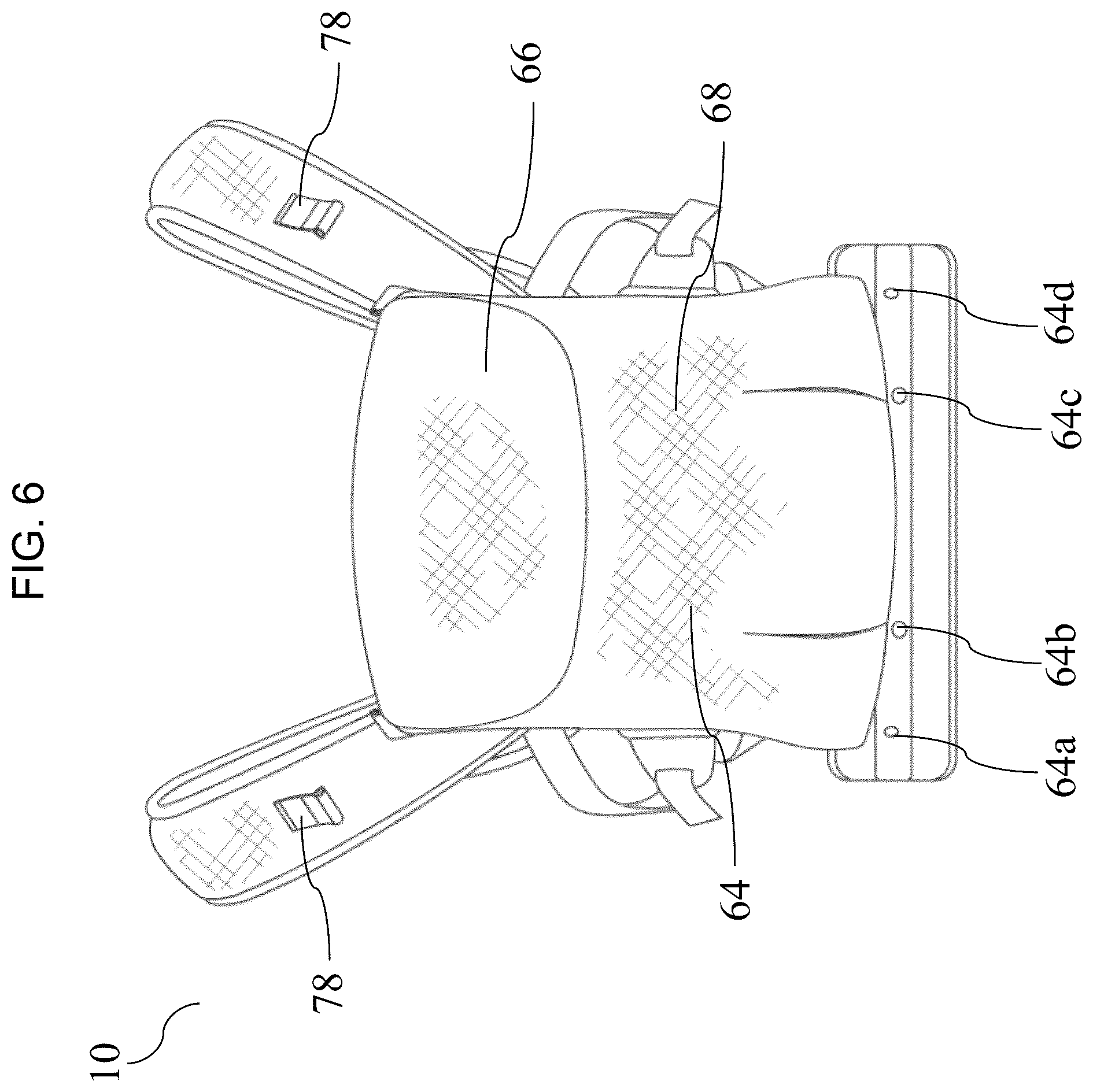 Patent US12564276 Figure 6 – Baby carrier system