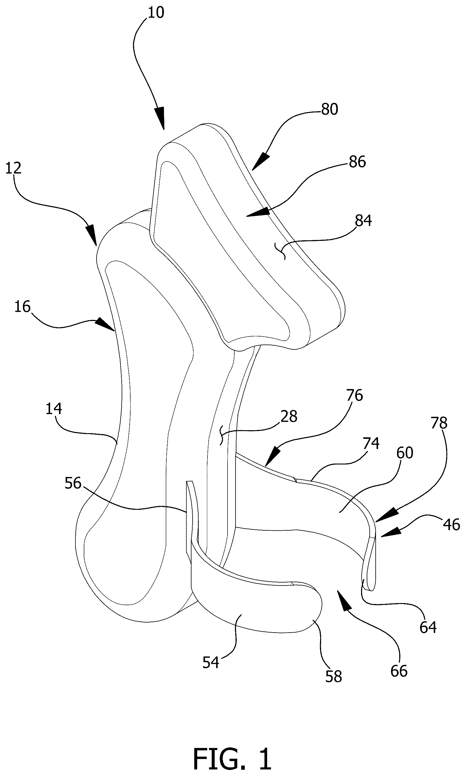Patent US12564278 — Headrest pillow device — Figure 1