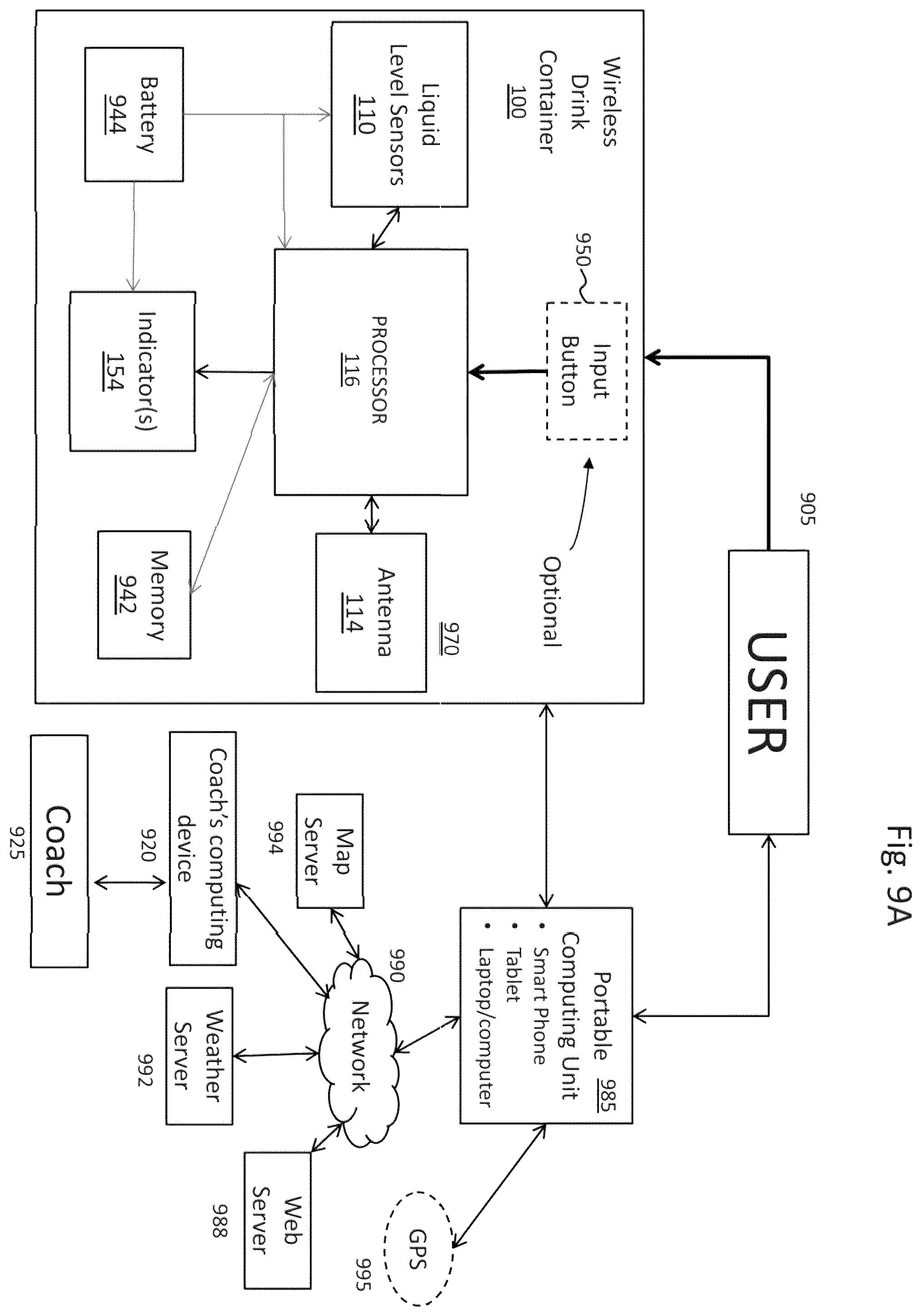 Patent US12564280 Figure 15 – Wireless drink container for monitoring hydration