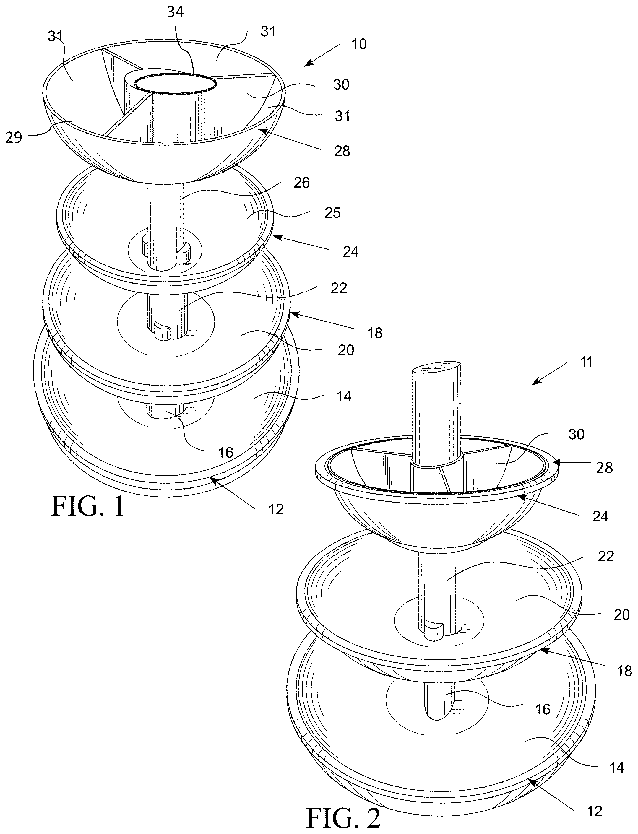 Patent US12564281 Figure 1 – Stackable space saving system and method of use