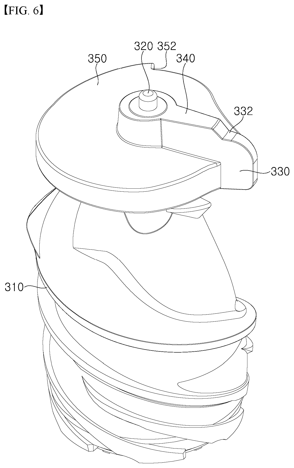 Patent US12564282 Figure 5 – Juice module for juicer