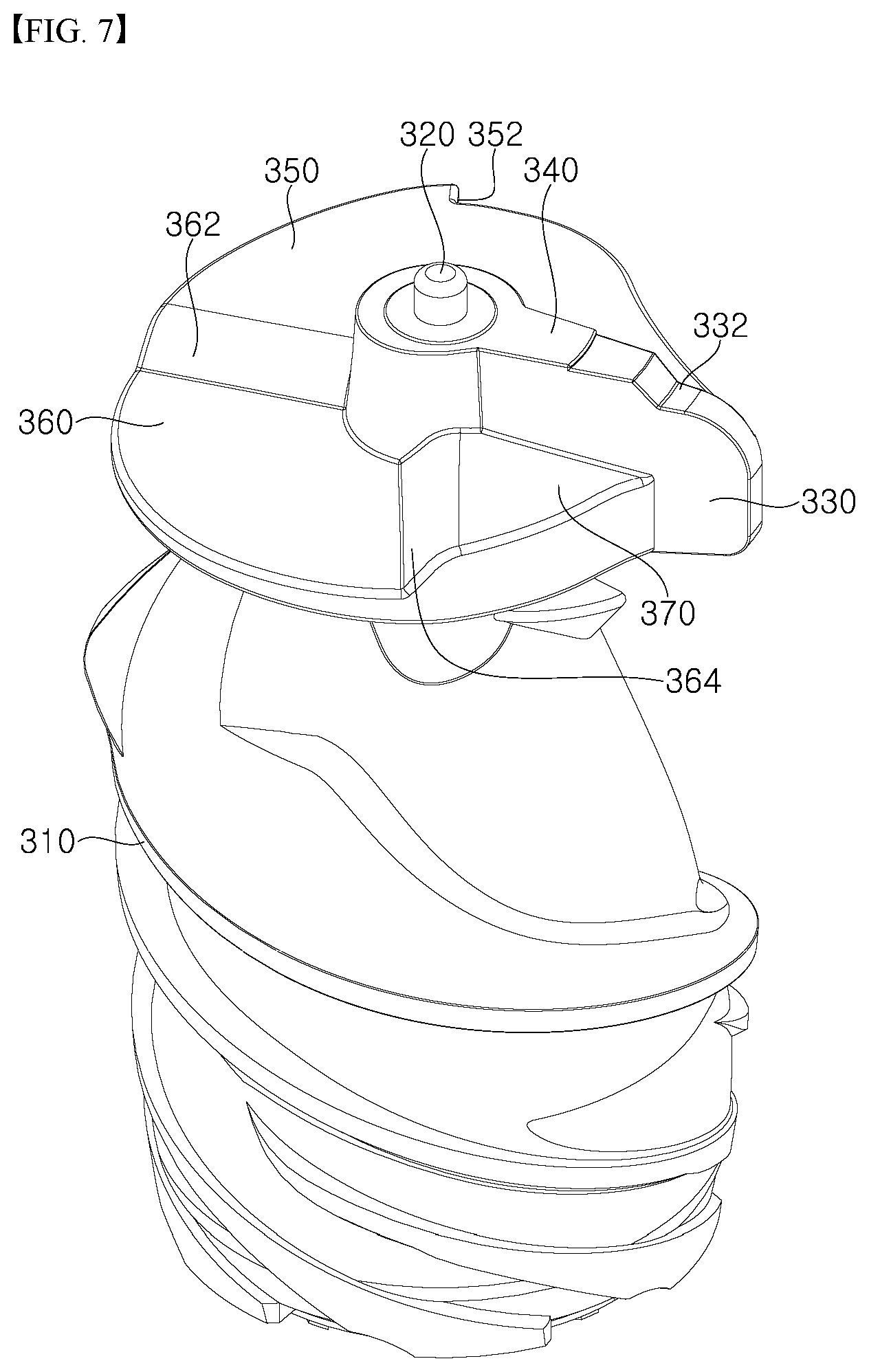 Patent US12564282 Figure 6 – Juice module for juicer