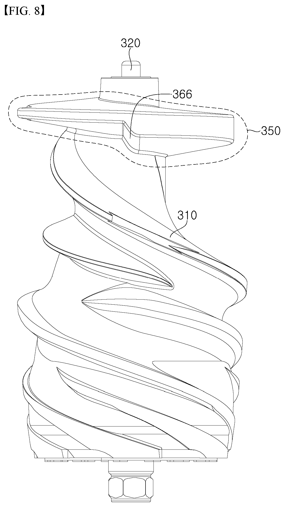 Patent US12564282 Figure 7 – Juice module for juicer