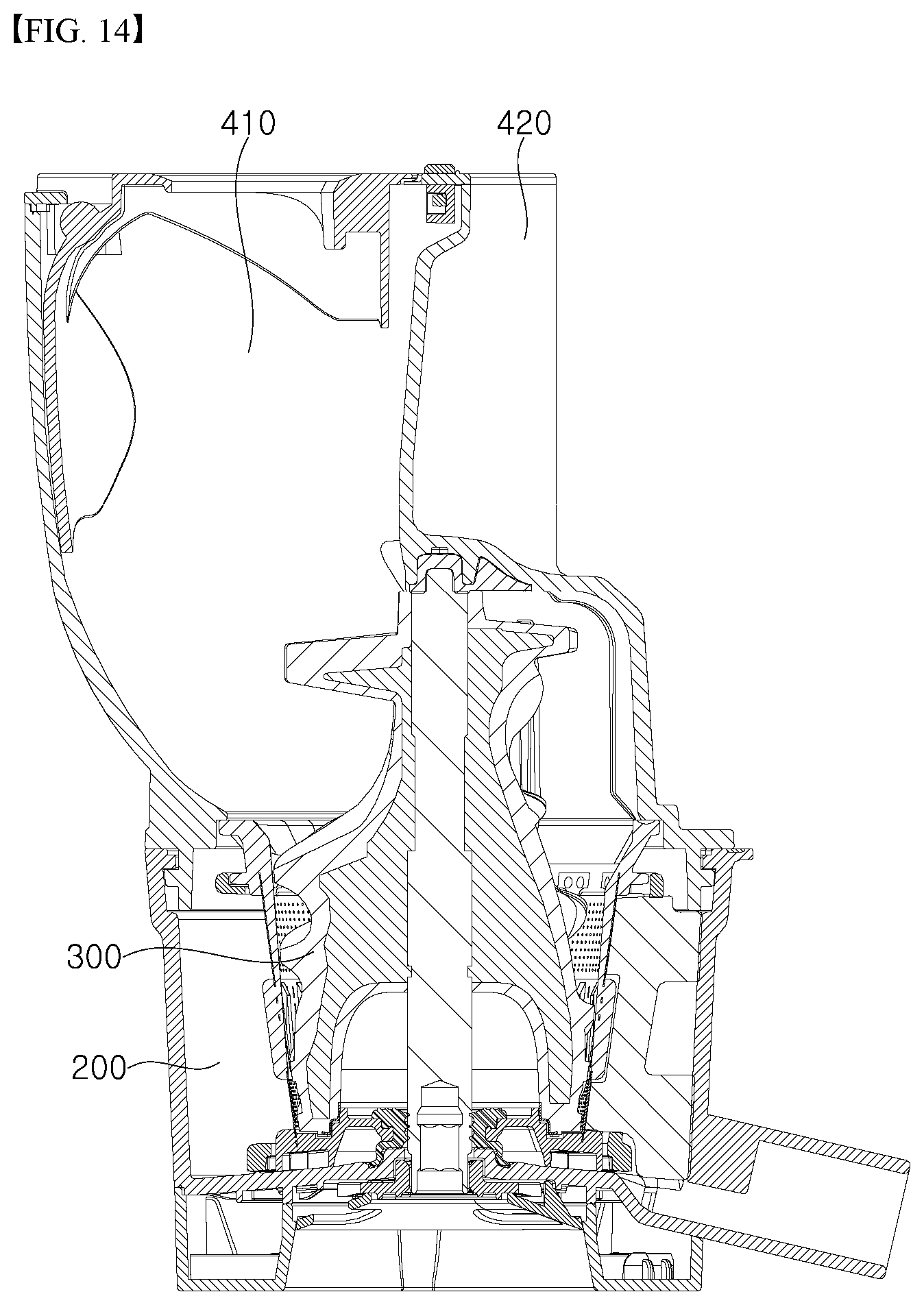 Patent US12564282 Figure 13 – Juice module for juicer
