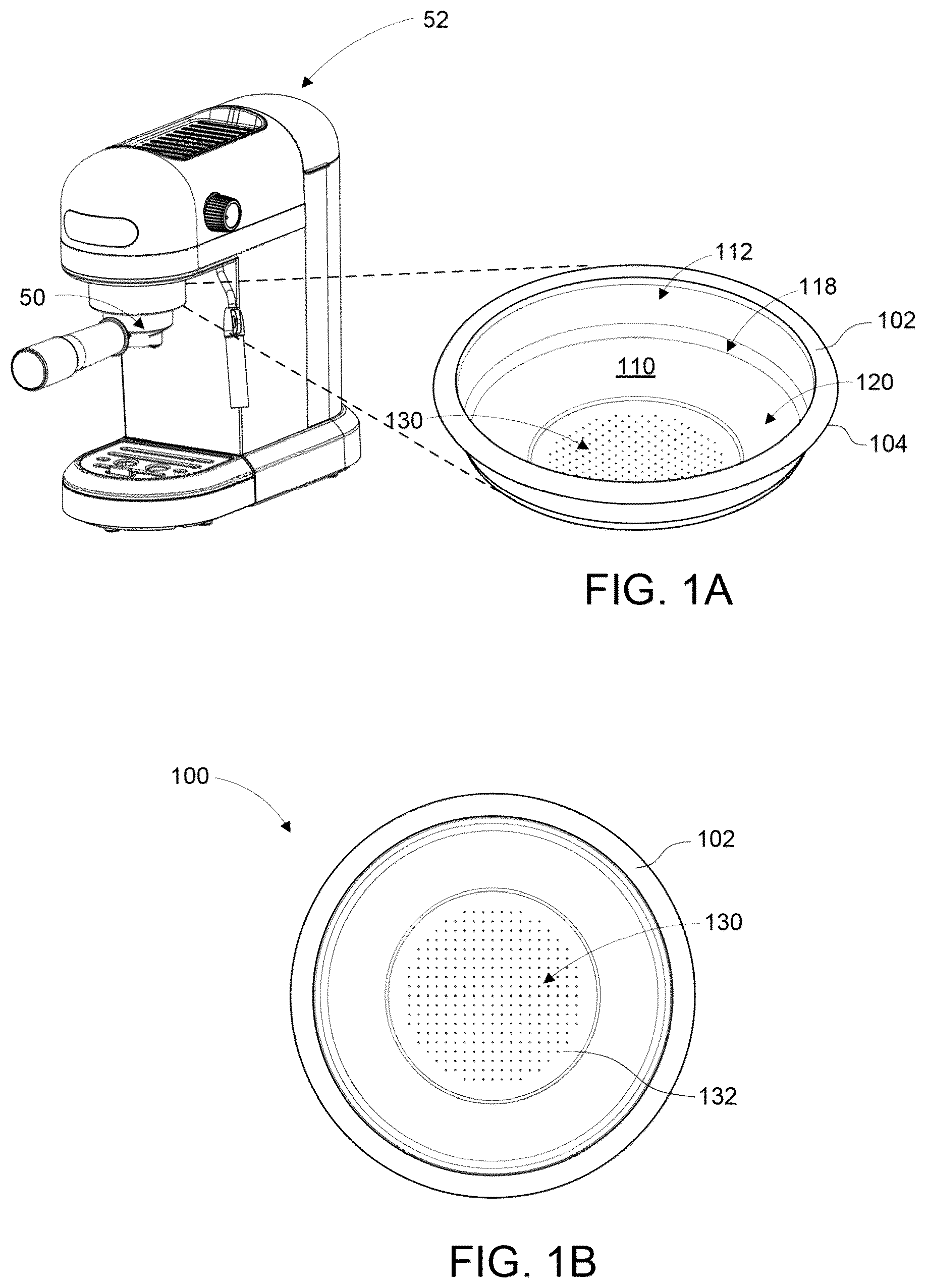 Patent US12564283 — Extraction filter basket — Figure 1