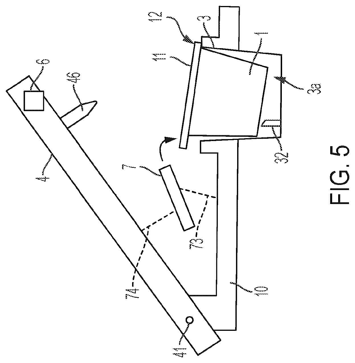 Patent US12564284 Figure 4 – Pod stabilizer for beverage machine