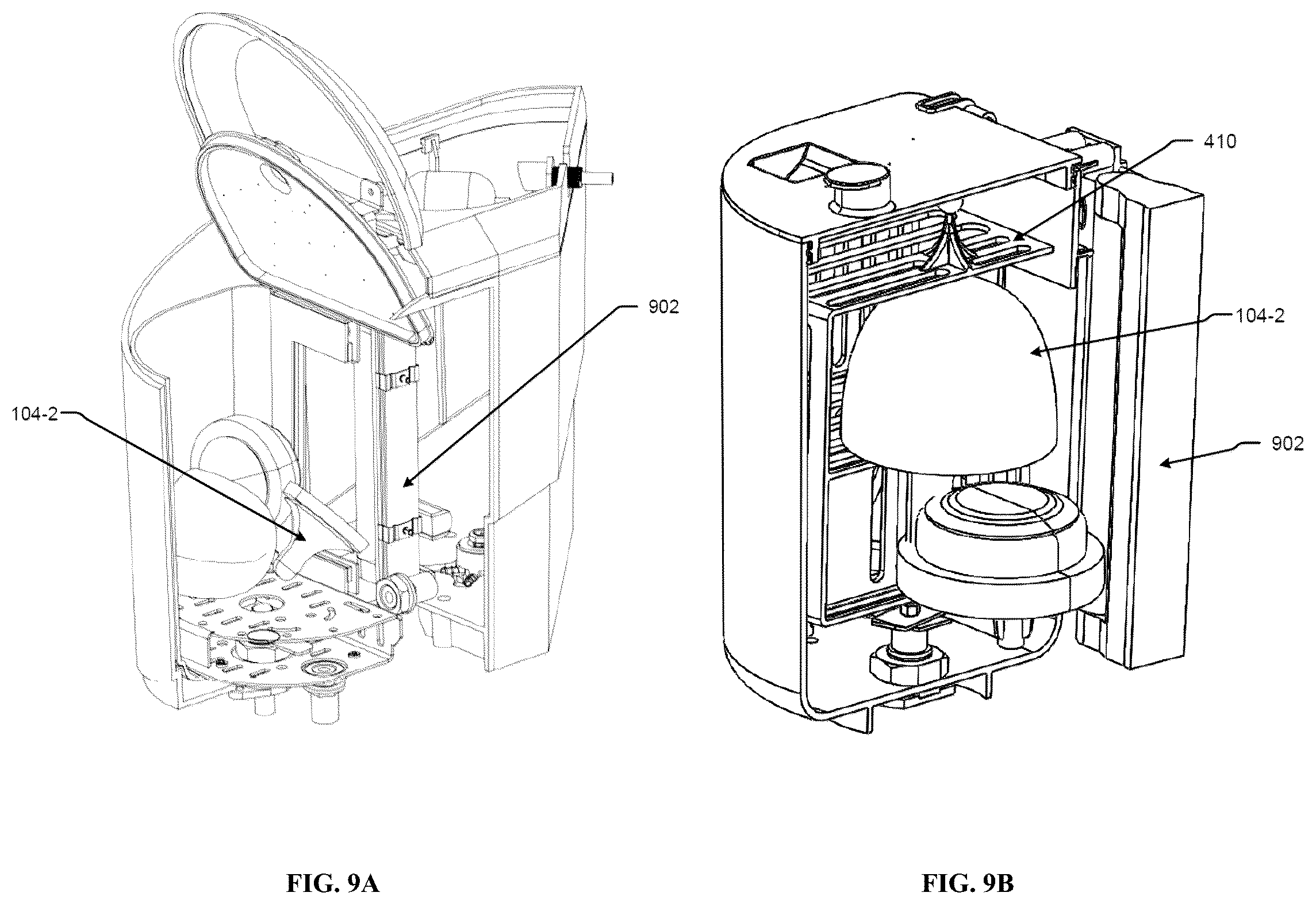 Patent US12564285 Figure 13 – Bottle cleaning device with a fluid dispenser