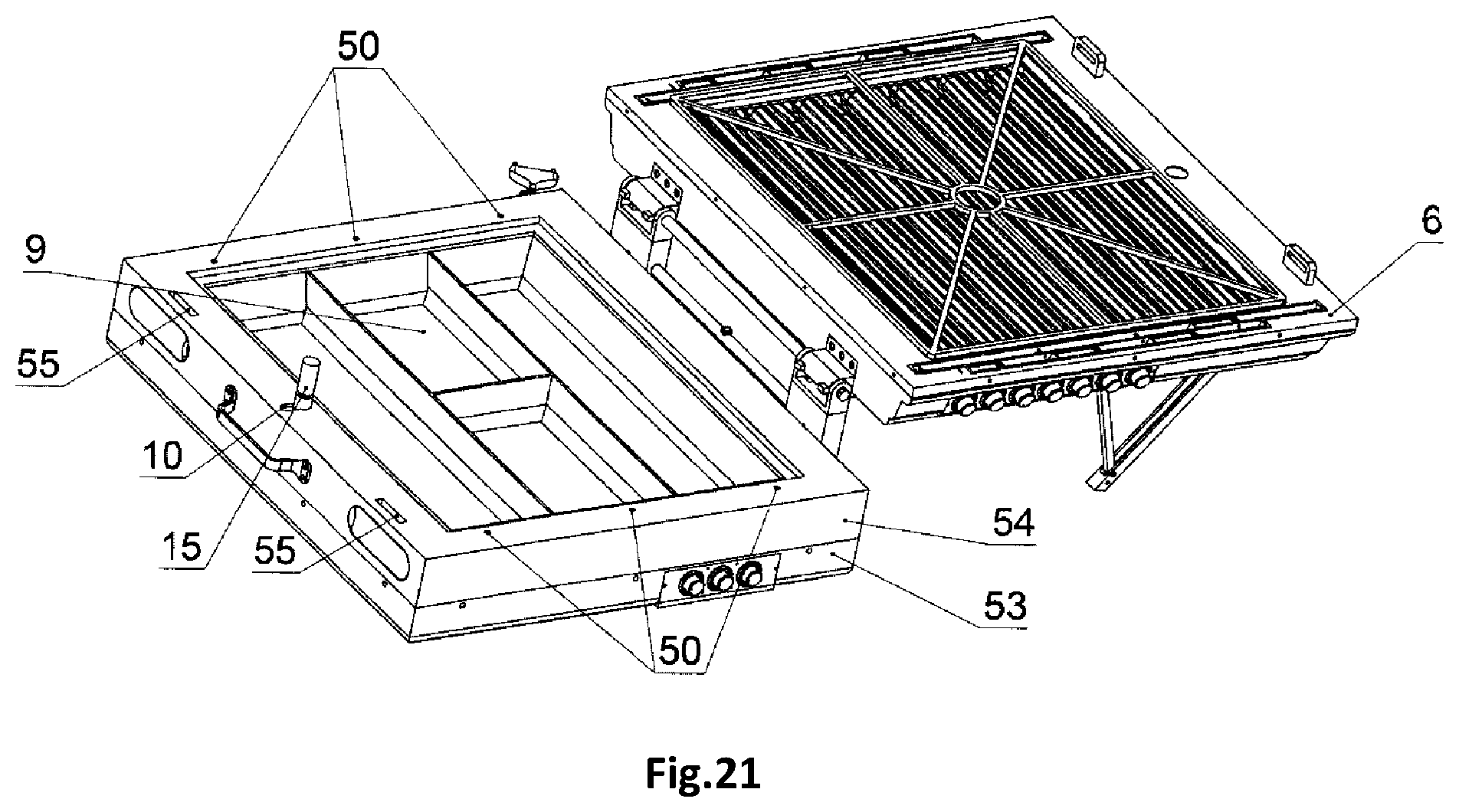 Patent US12564288 Figure 8 – Universal device for heat treating food products