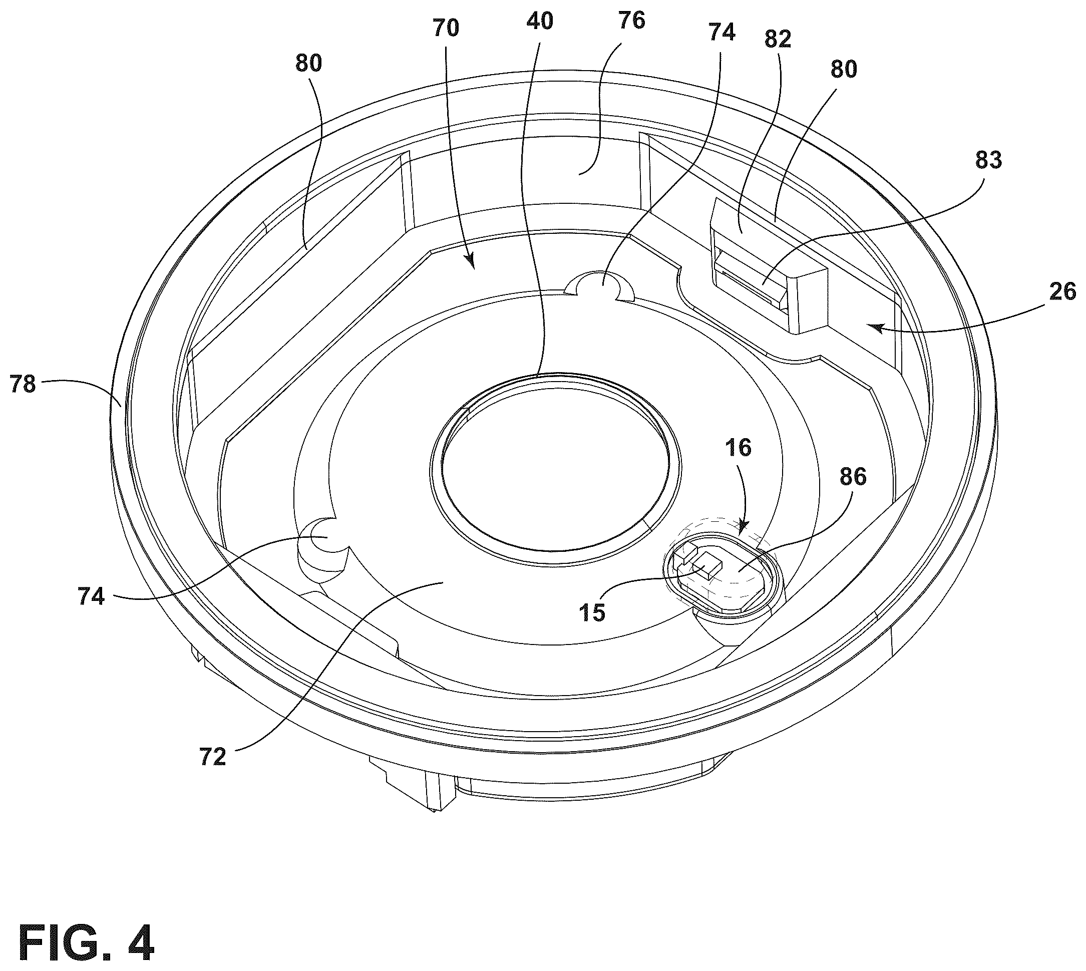 Patent US12564290 Figure 4 – Magnetic compass interlock vessel detection and vessel recognition device