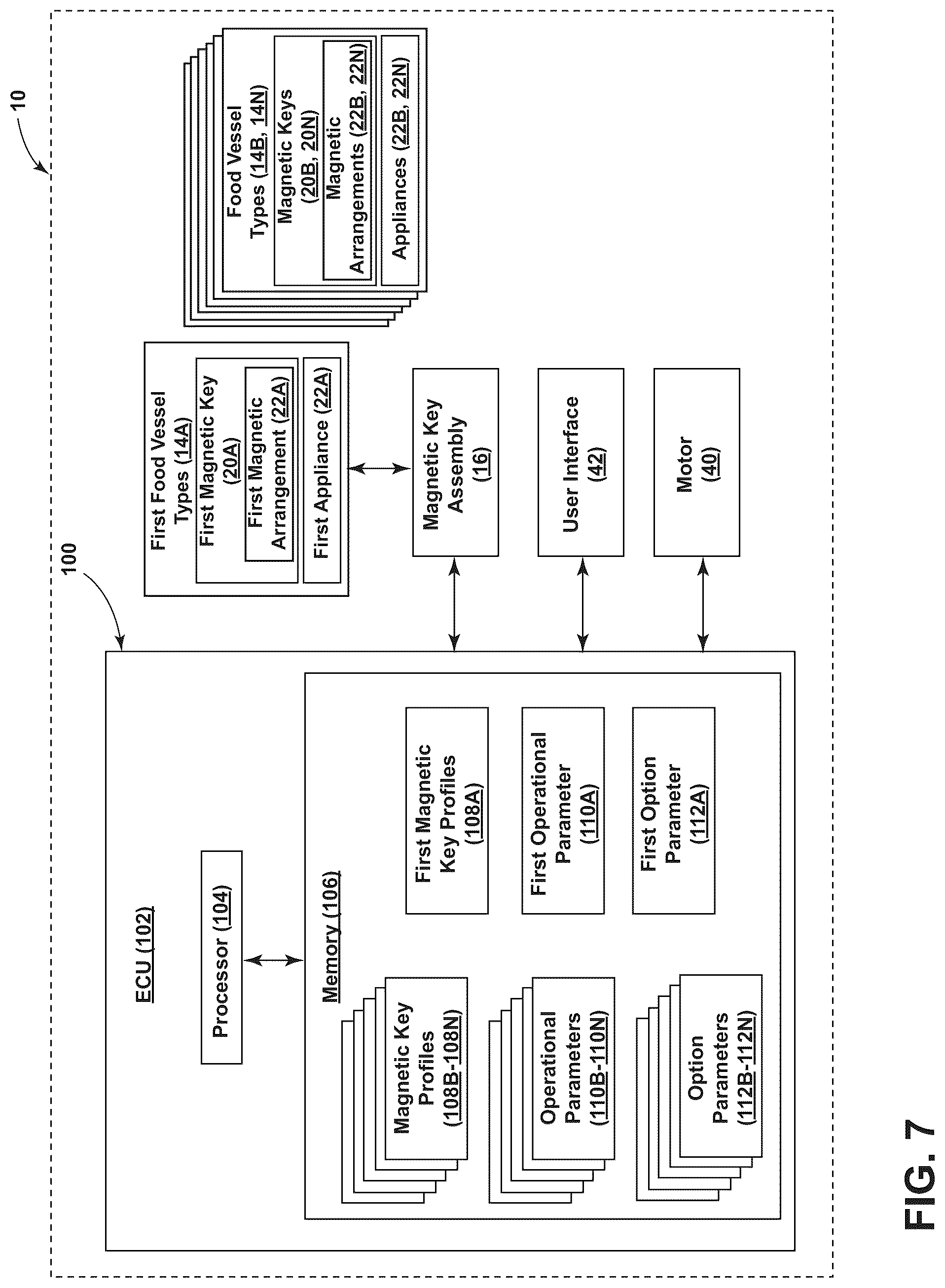 Patent US12564290 Figure 7 – Magnetic compass interlock vessel detection and vessel recognition device