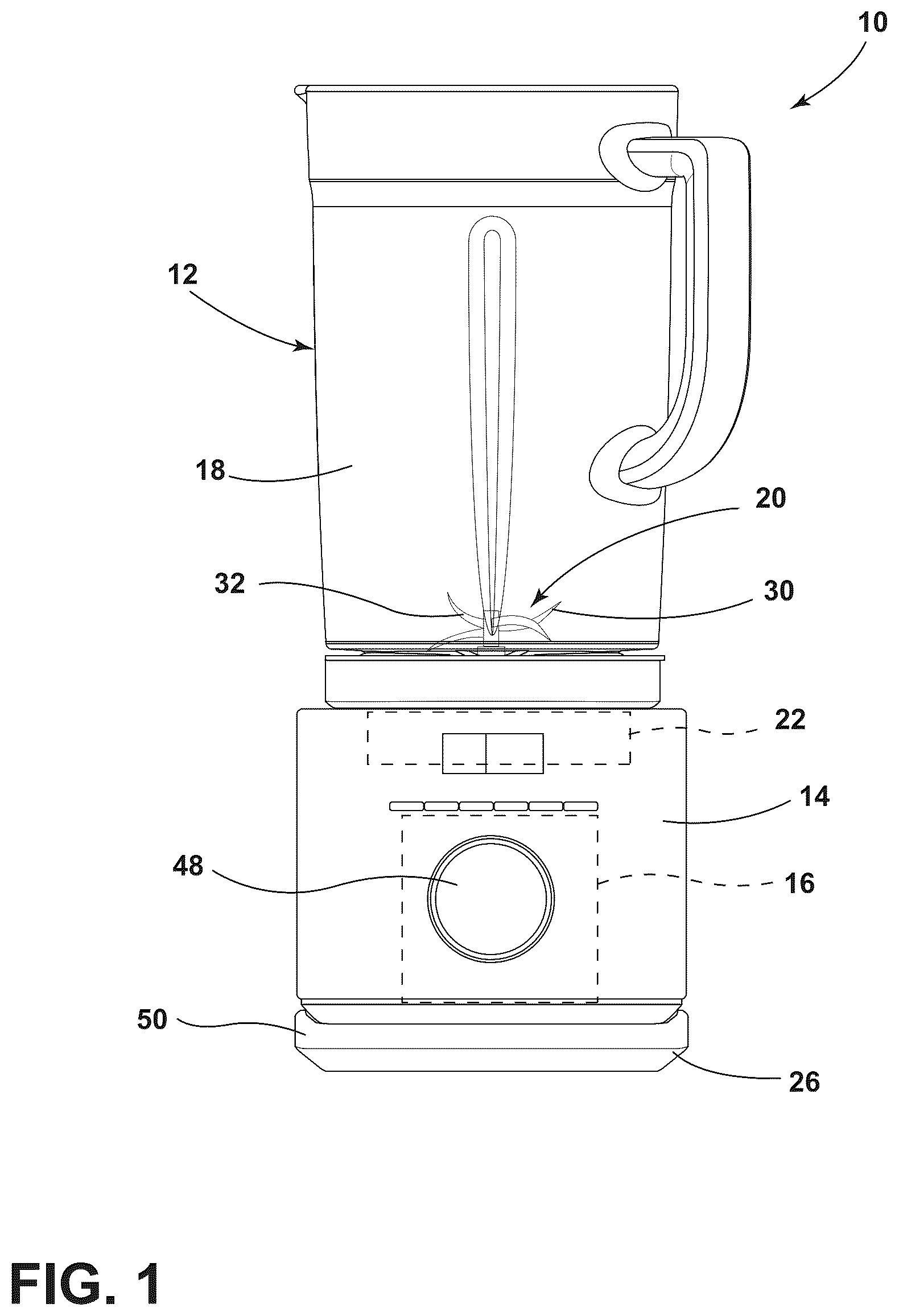 Patent US12564292 — Countertop kitchen appliance system — Figure 1
