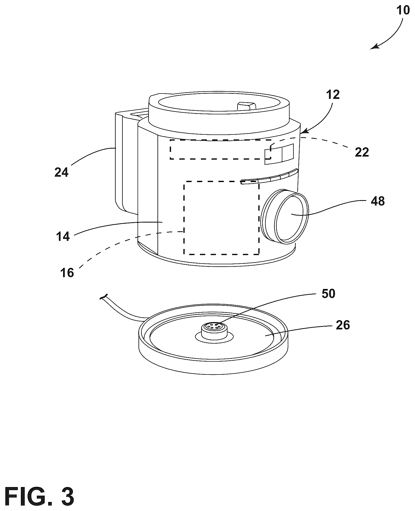 Patent US12564292 Figure 3 – Countertop kitchen appliance system