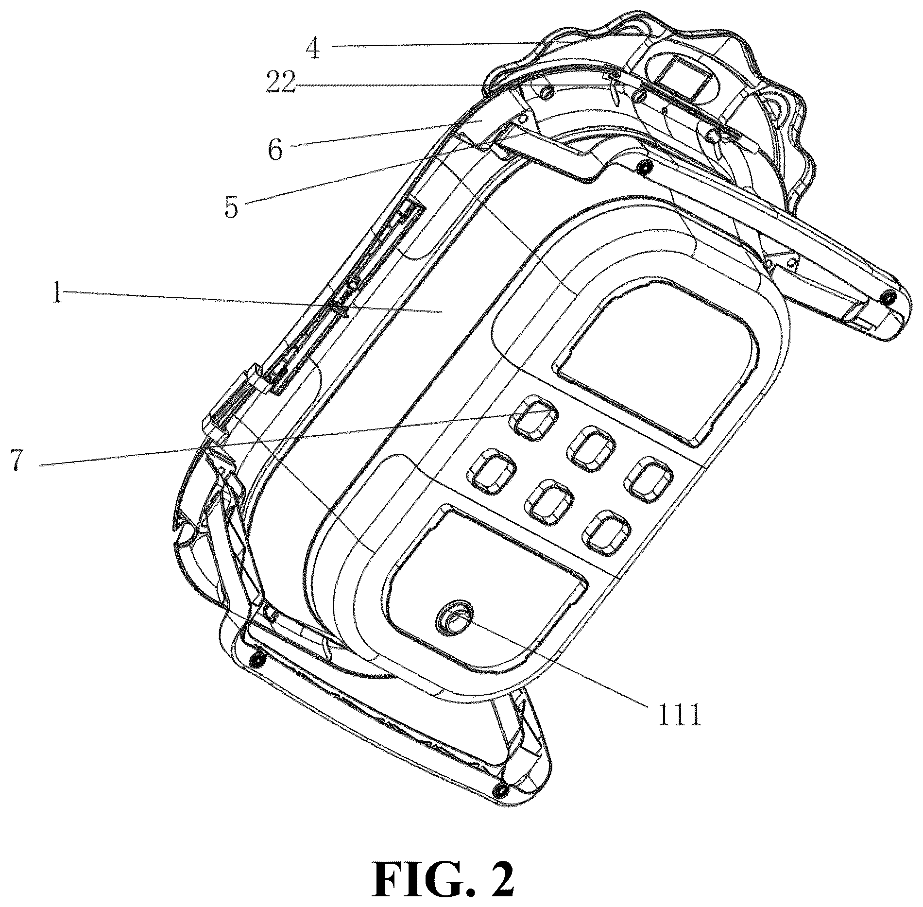 Patent US12564293 Figure 2 – Multifunctional infant bathing system